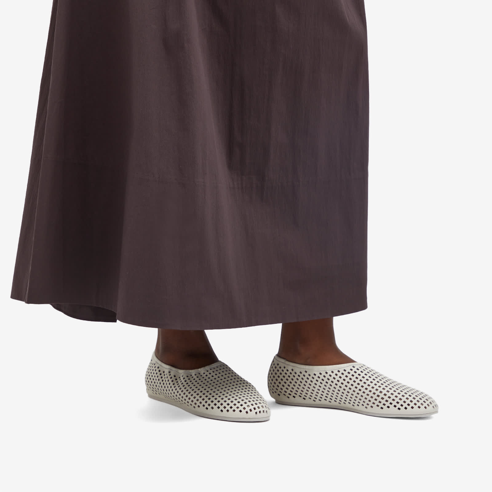 St. Agni Perforated Ballet Flats - Tofu