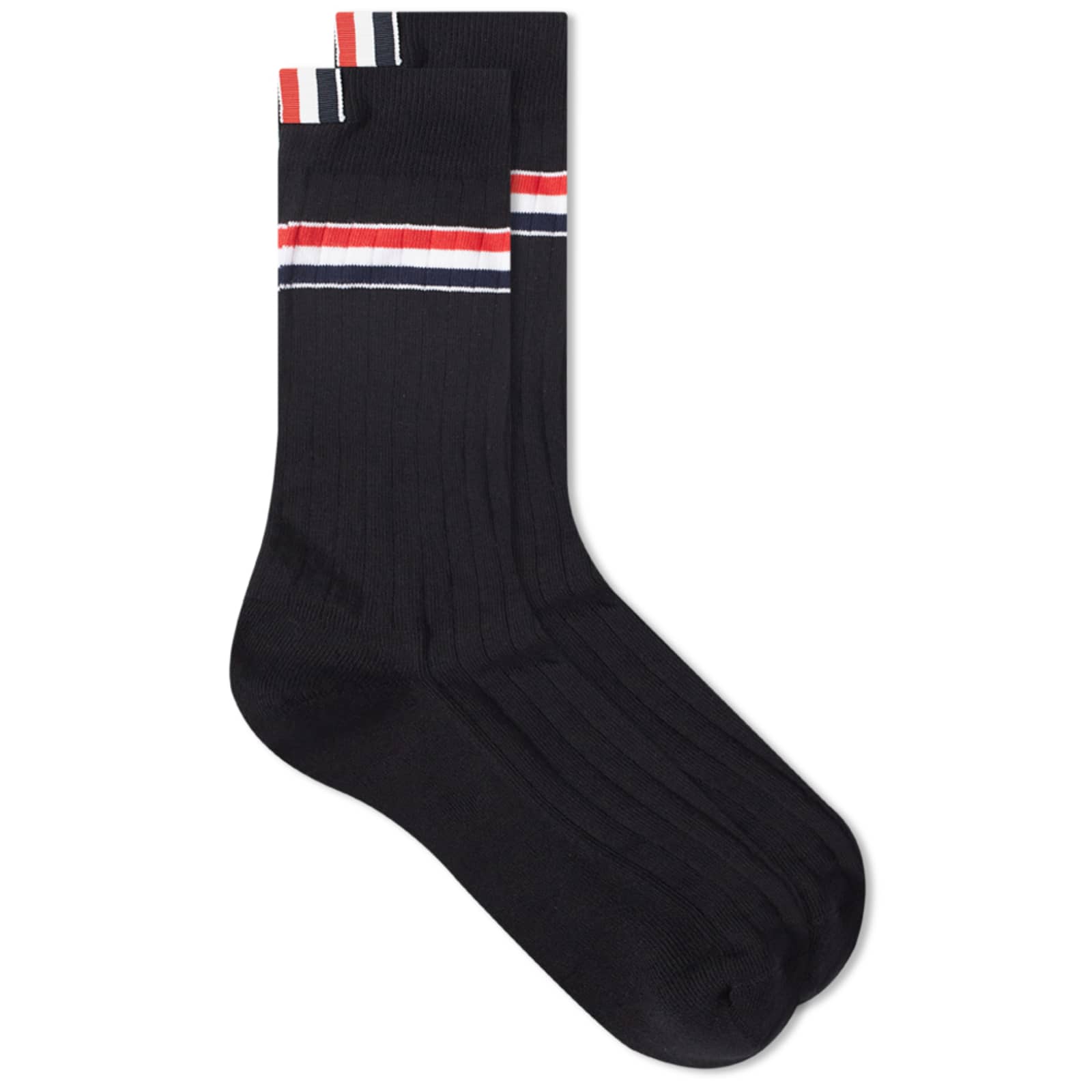 Thom Browne Ribbed Sports Sock Black END. (GB)
