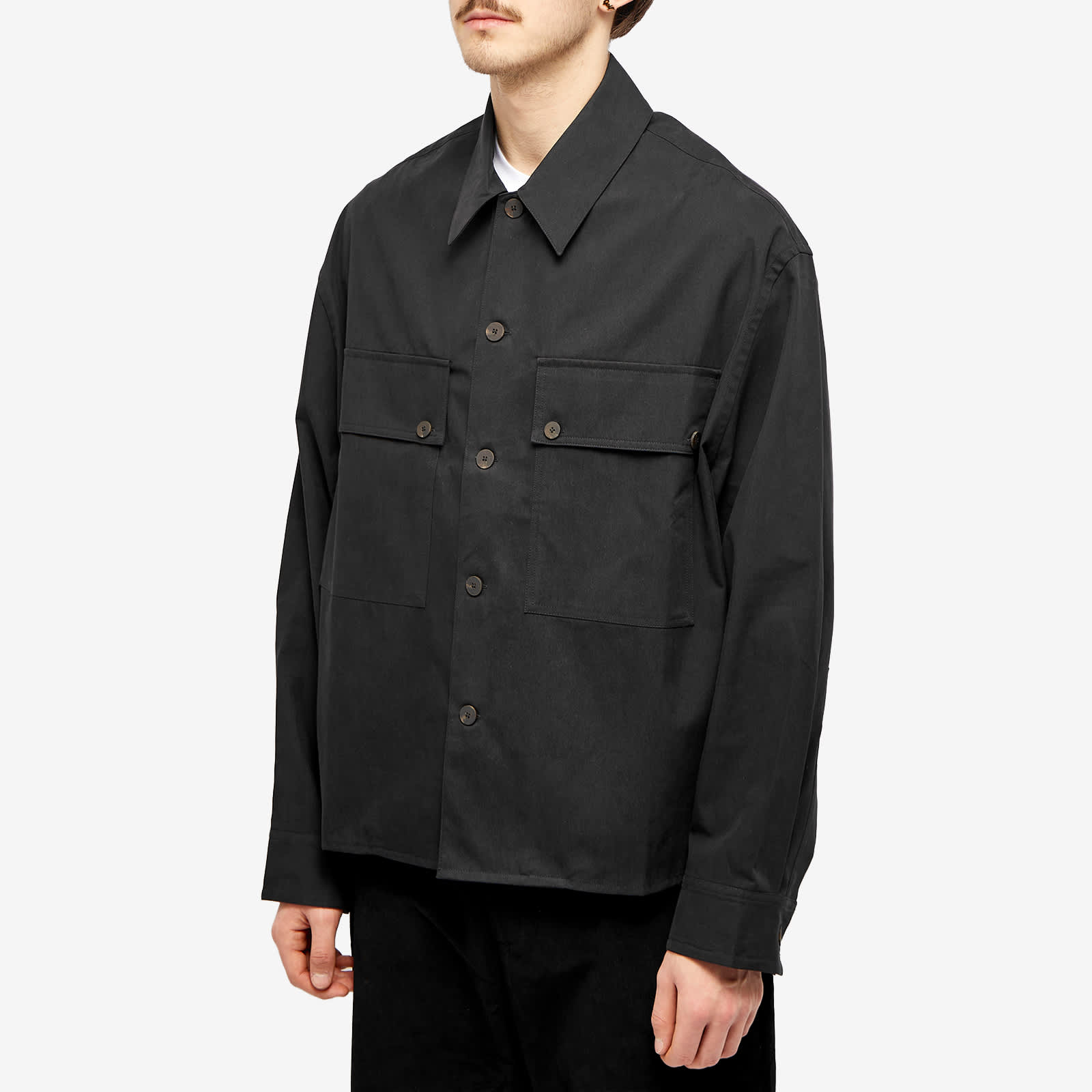 Studio Nicholson Iso Patch Pocket Overshirt Darkest Navy END. (CA)