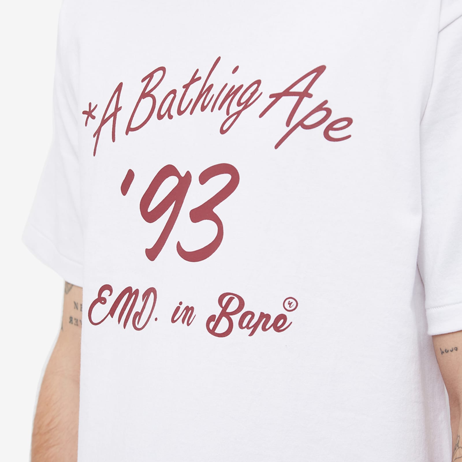 END. x A Bathing Ape 'Bowling' T-Shirt - White