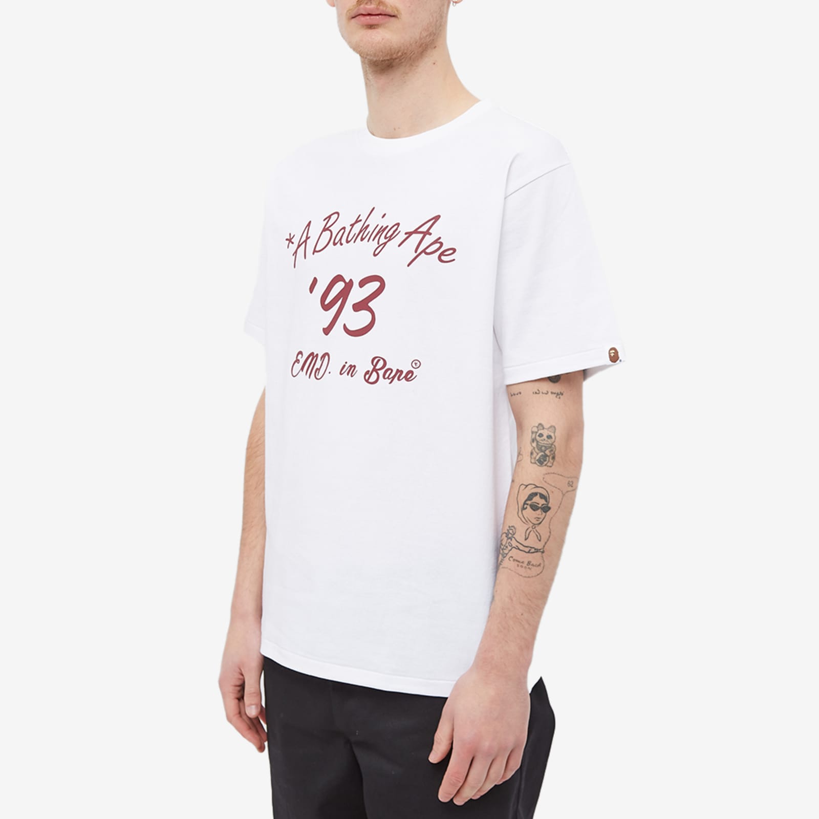 END. x A Bathing Ape 'Bowling' T-Shirt - White