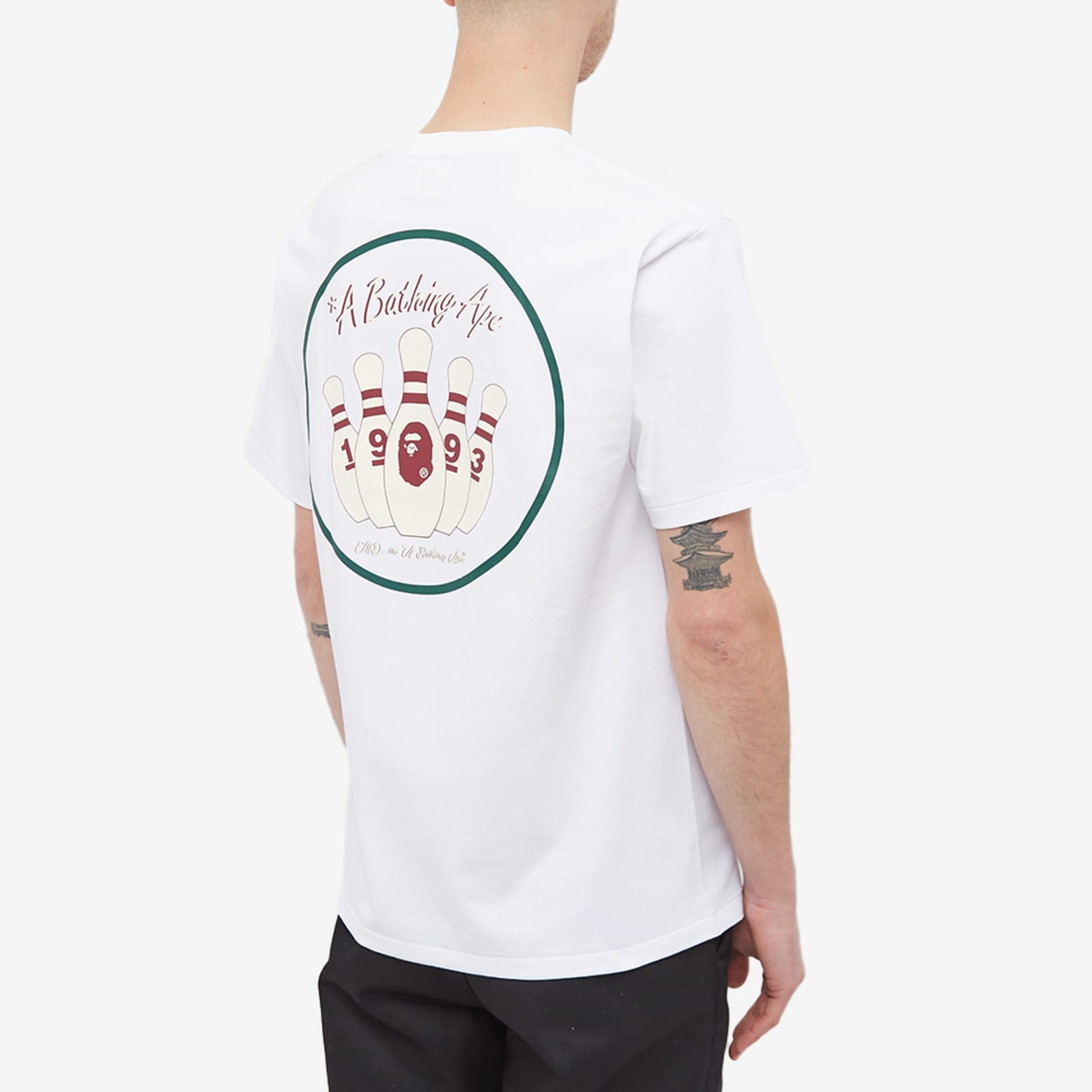 END. x A Bathing Ape 'Bowling' T-Shirt - White