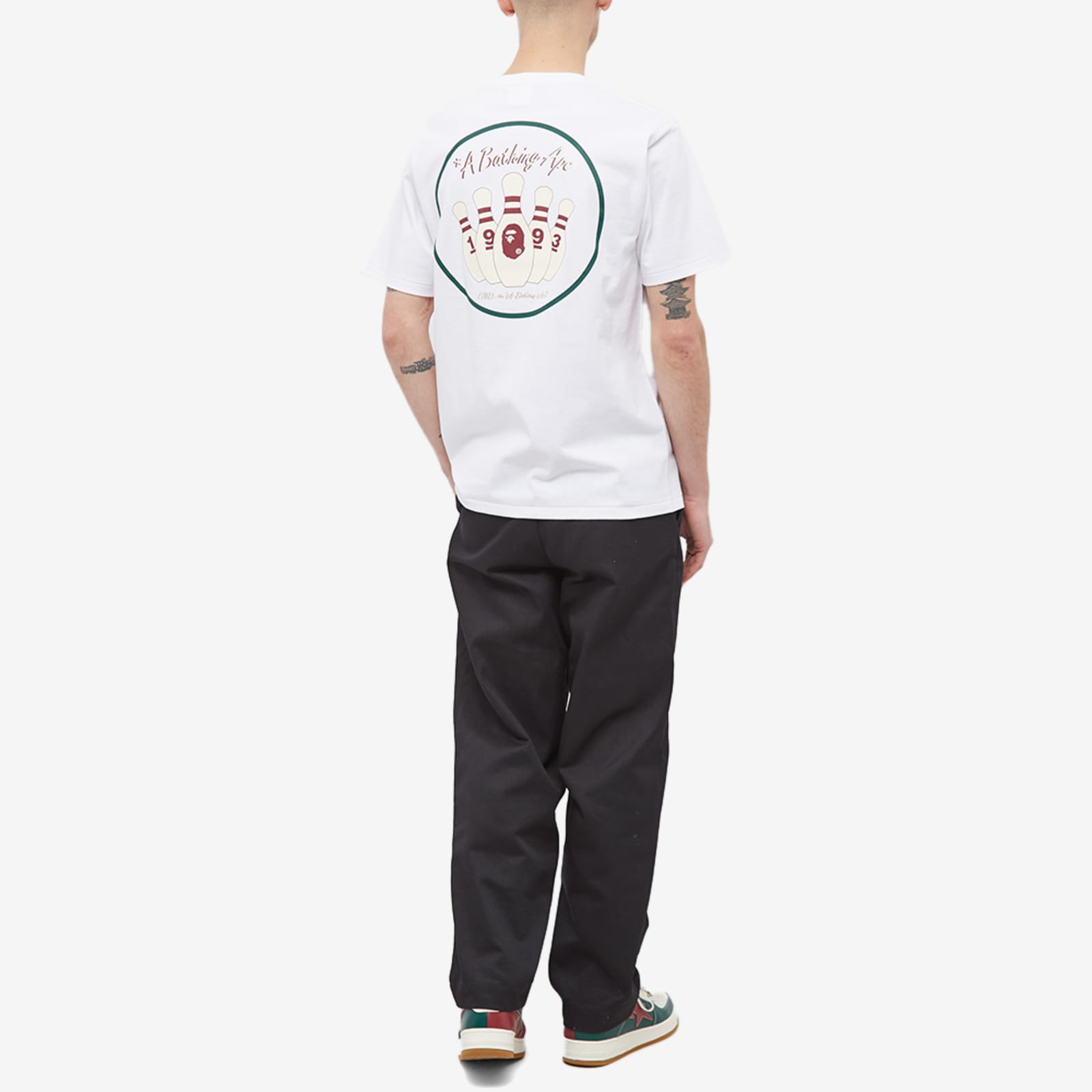 END. x A Bathing Ape 'Bowling' T-Shirt - White