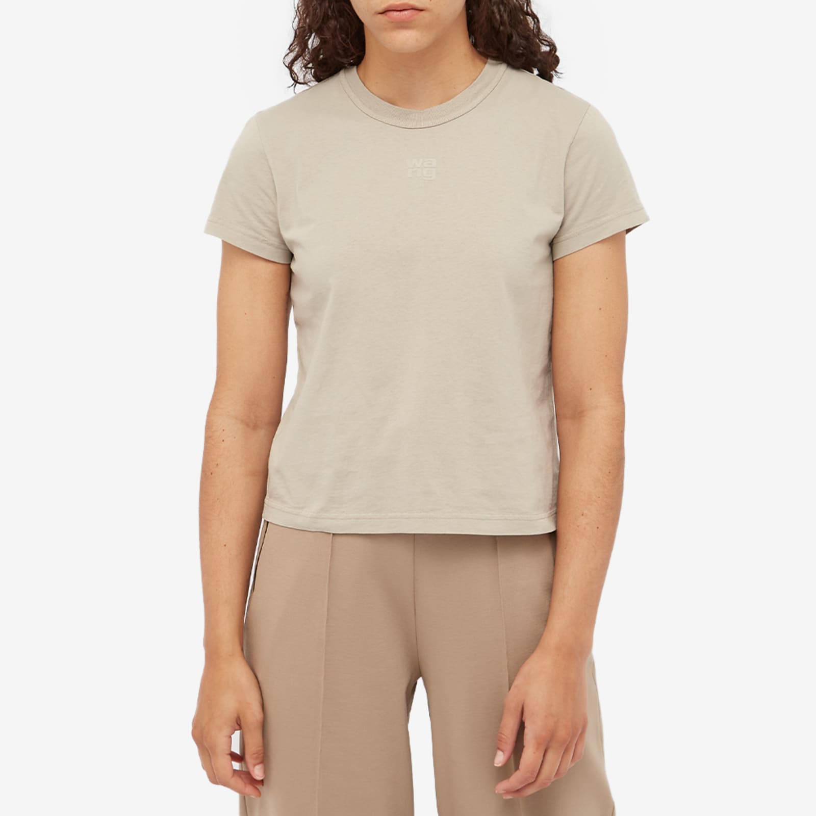 Alexander Wang Shrunken Logo T-Shirt - Clay