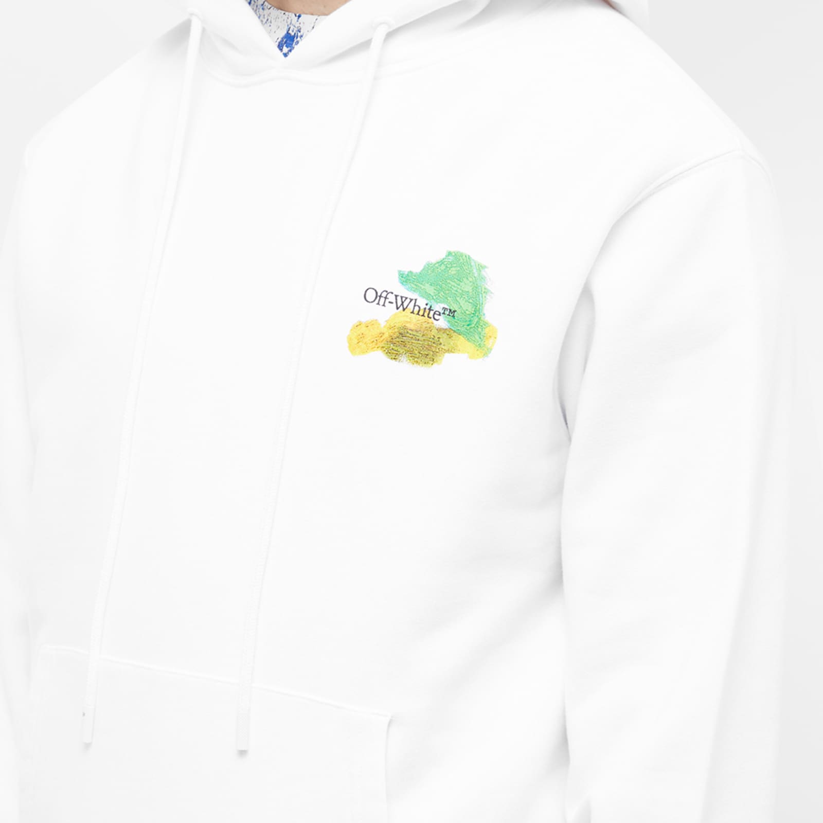 Off white brush paint hoodie clearance