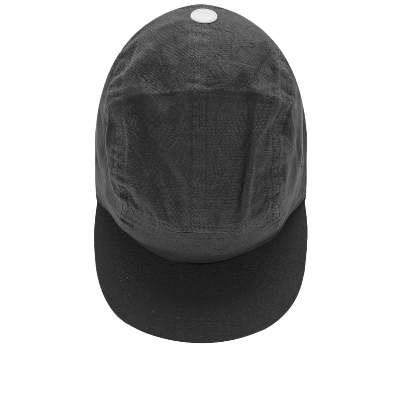 Folk 5 Panel Cap - Black