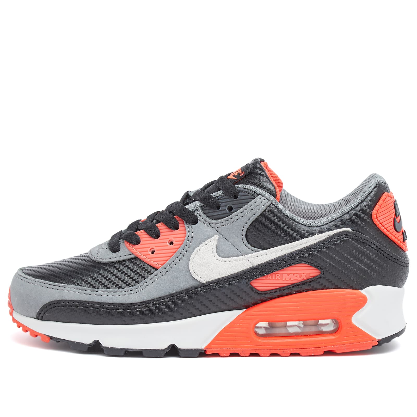 Nike Air Max 90 PRM Sneaker - Black, Grey & Crimson