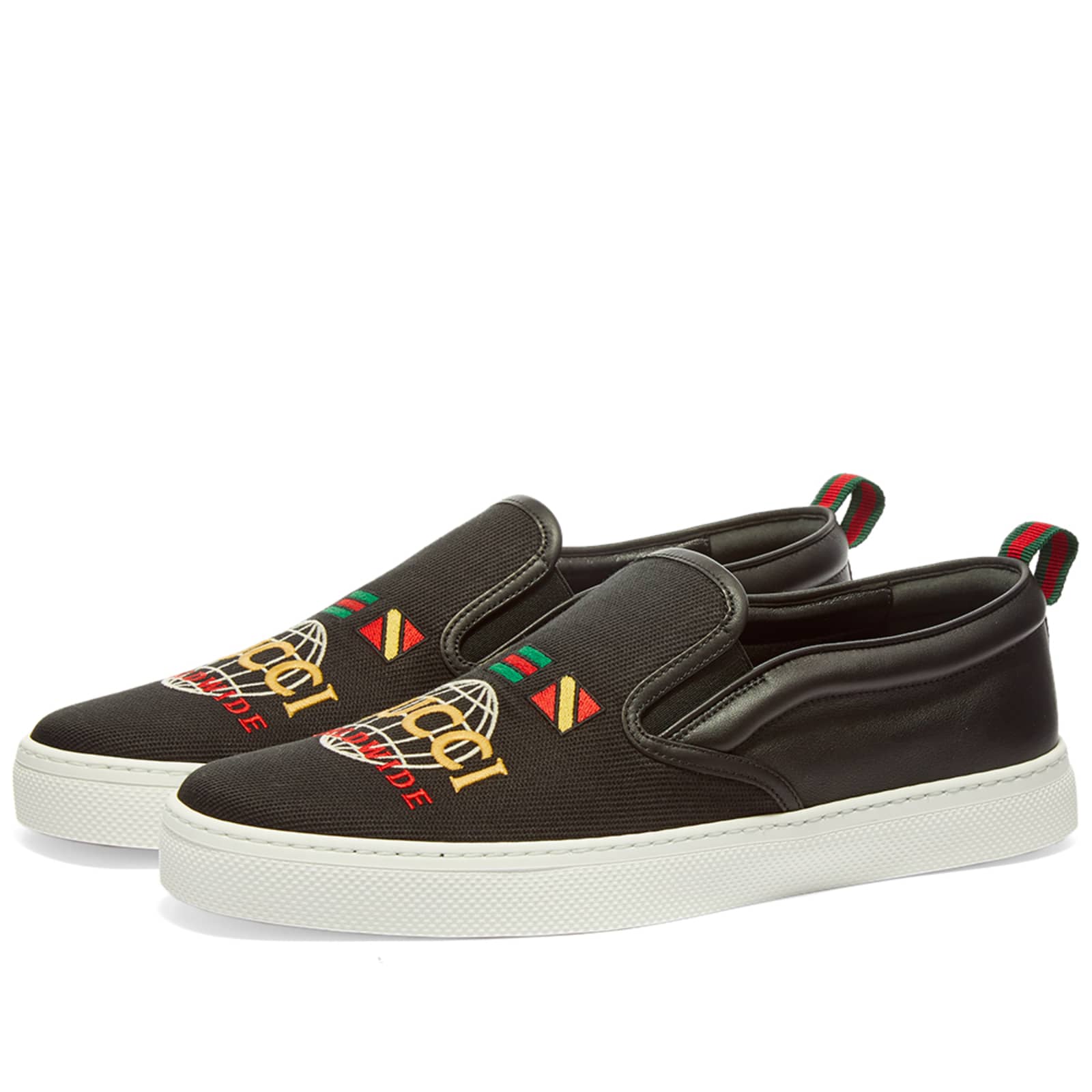 Gucci Dublin Gucci Worldwide Flag SlipOn Black END. (GB)