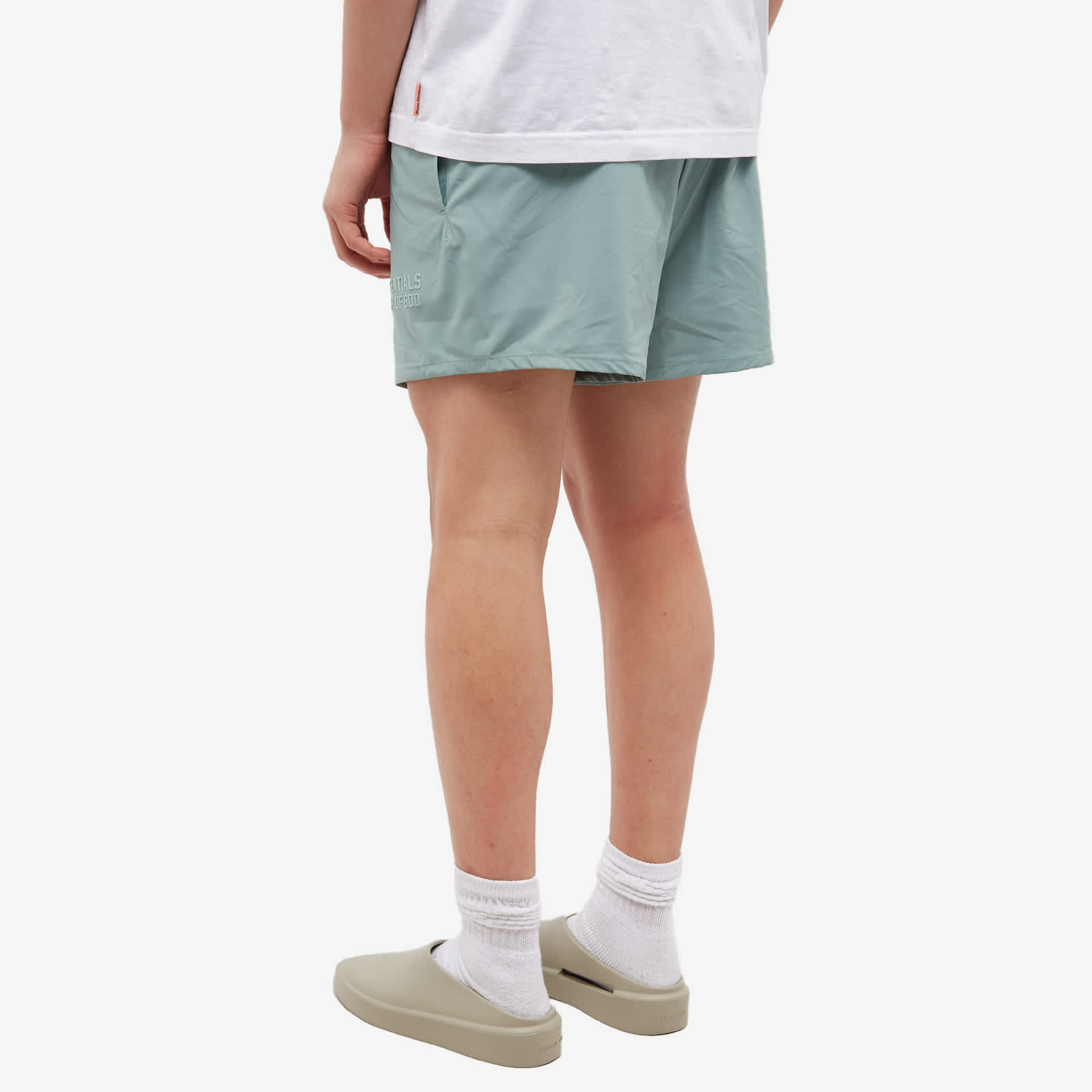 Fear of God Essentials Nylon Running Shorts Sycamore END.