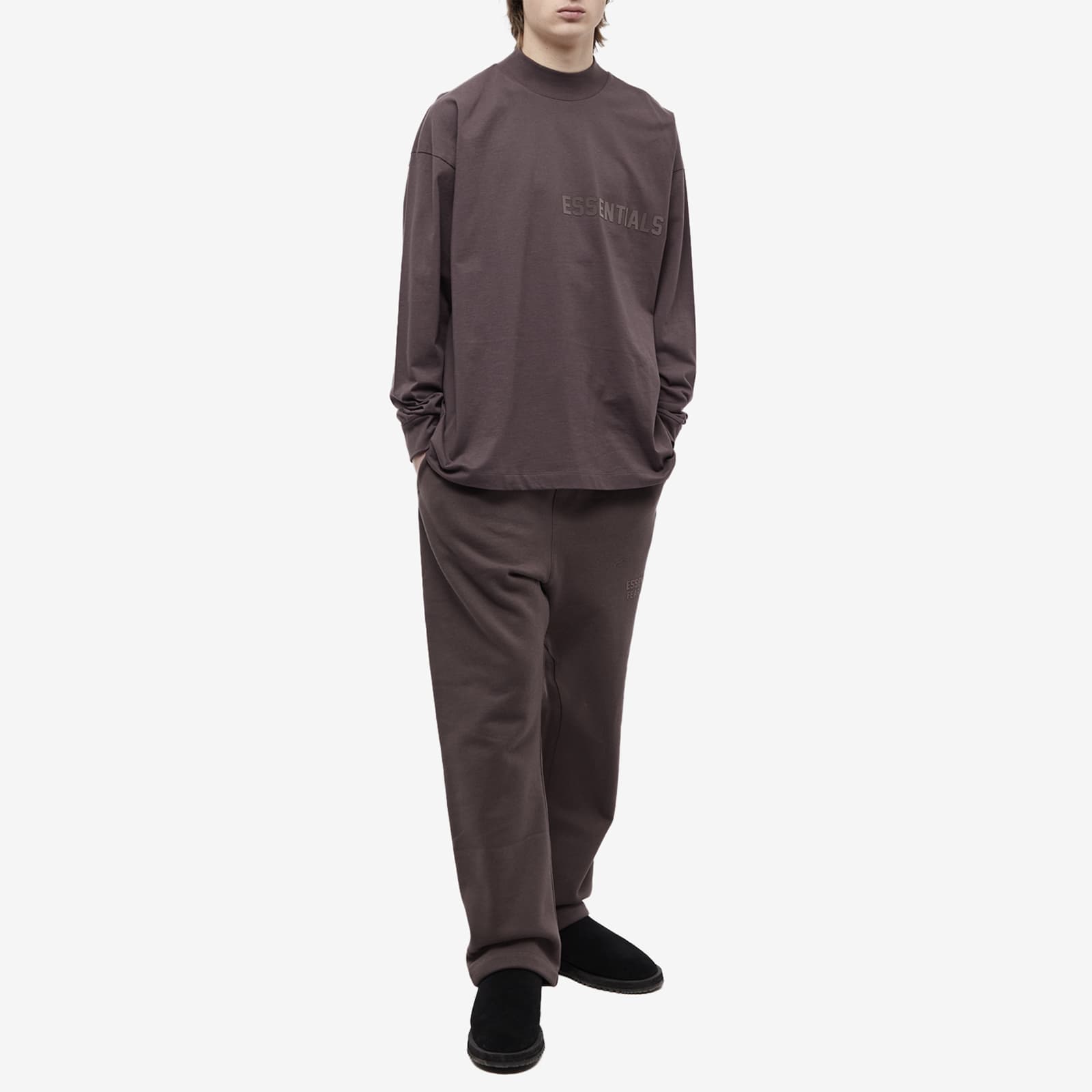 Fear of God Essentials Long Sleeve T-Shirt Plum | END.