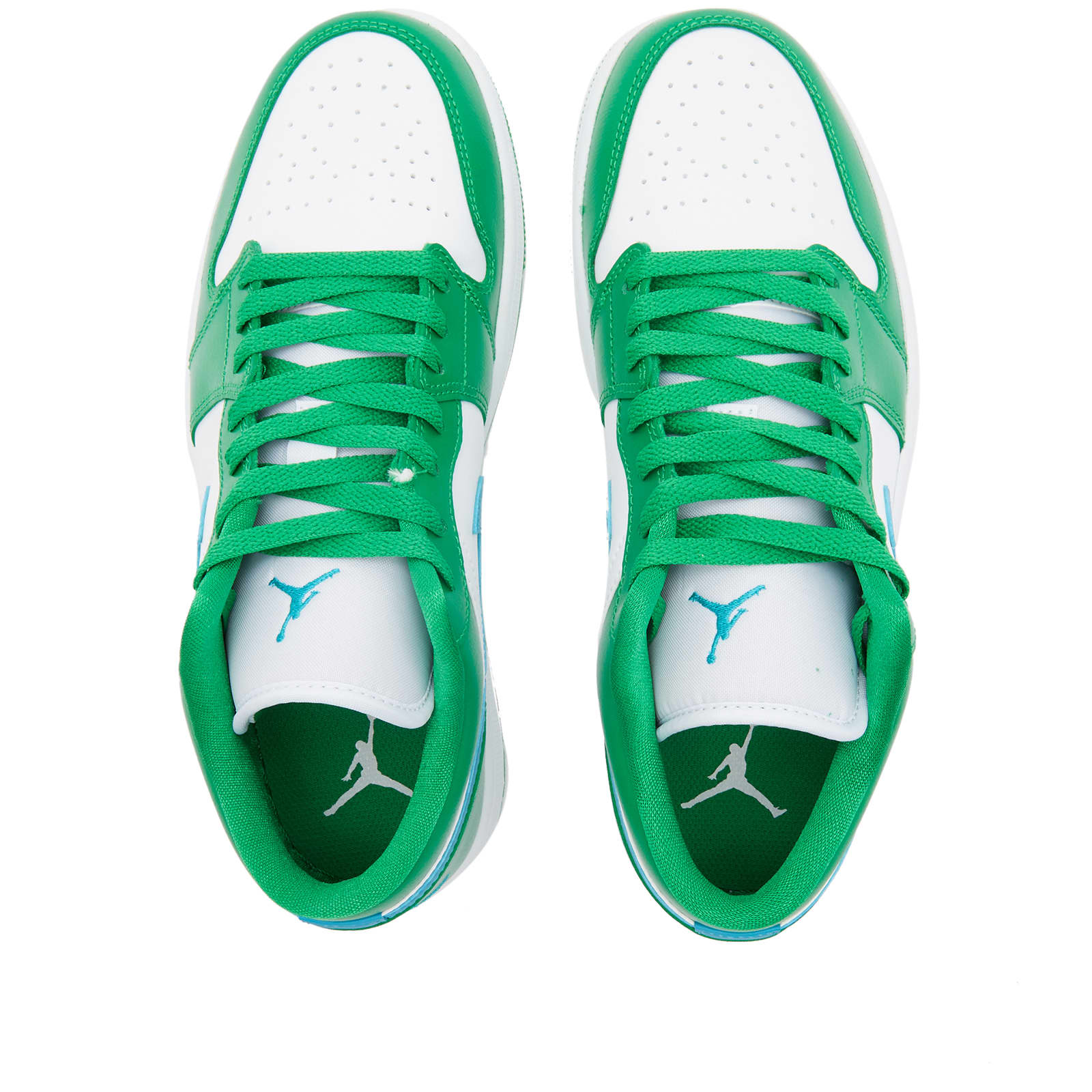 Air Jordan W 1 Low - Lucky Green, Aquatone & White