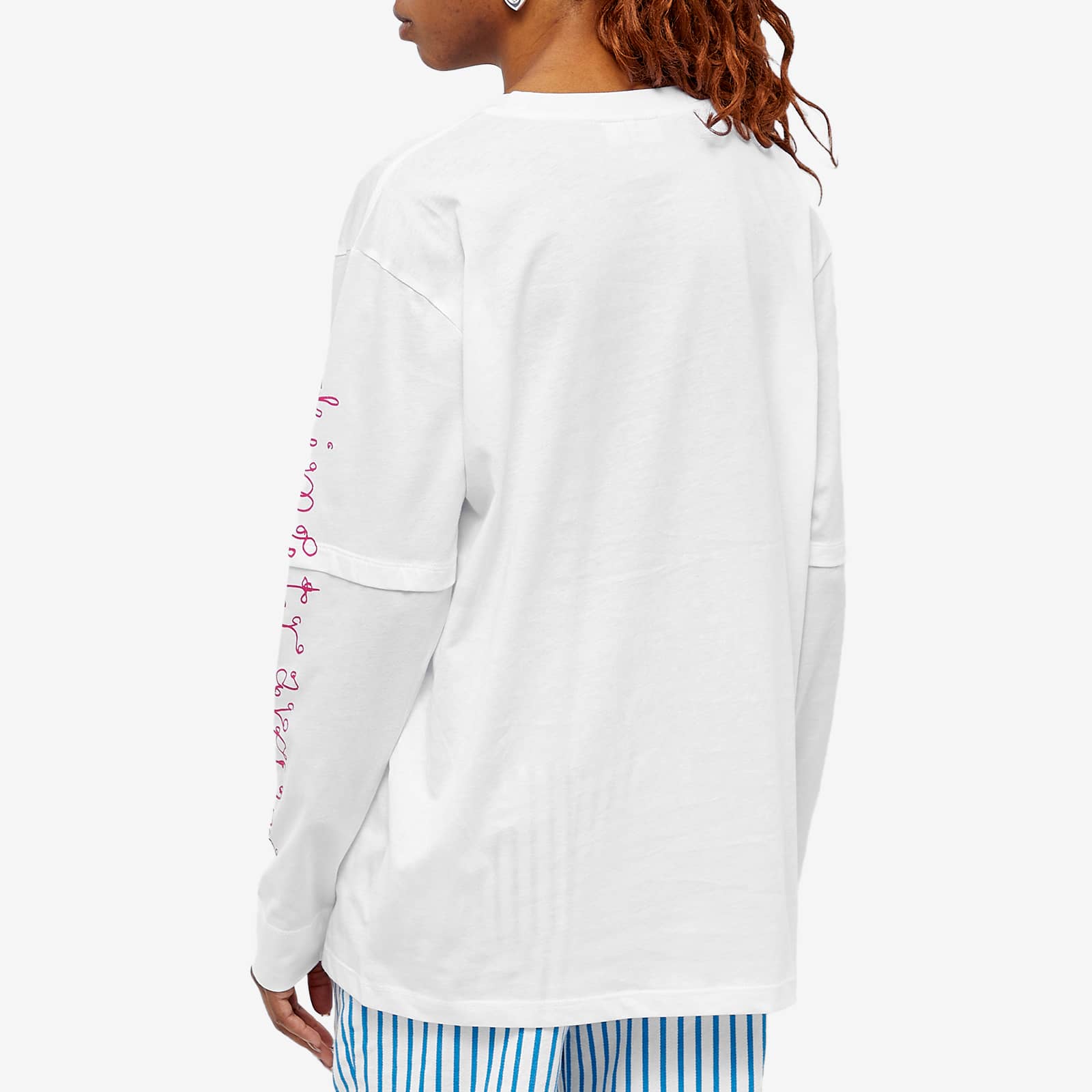 GANNI Cat Long Sleeve T-Shirt Bright White | END. (US)
