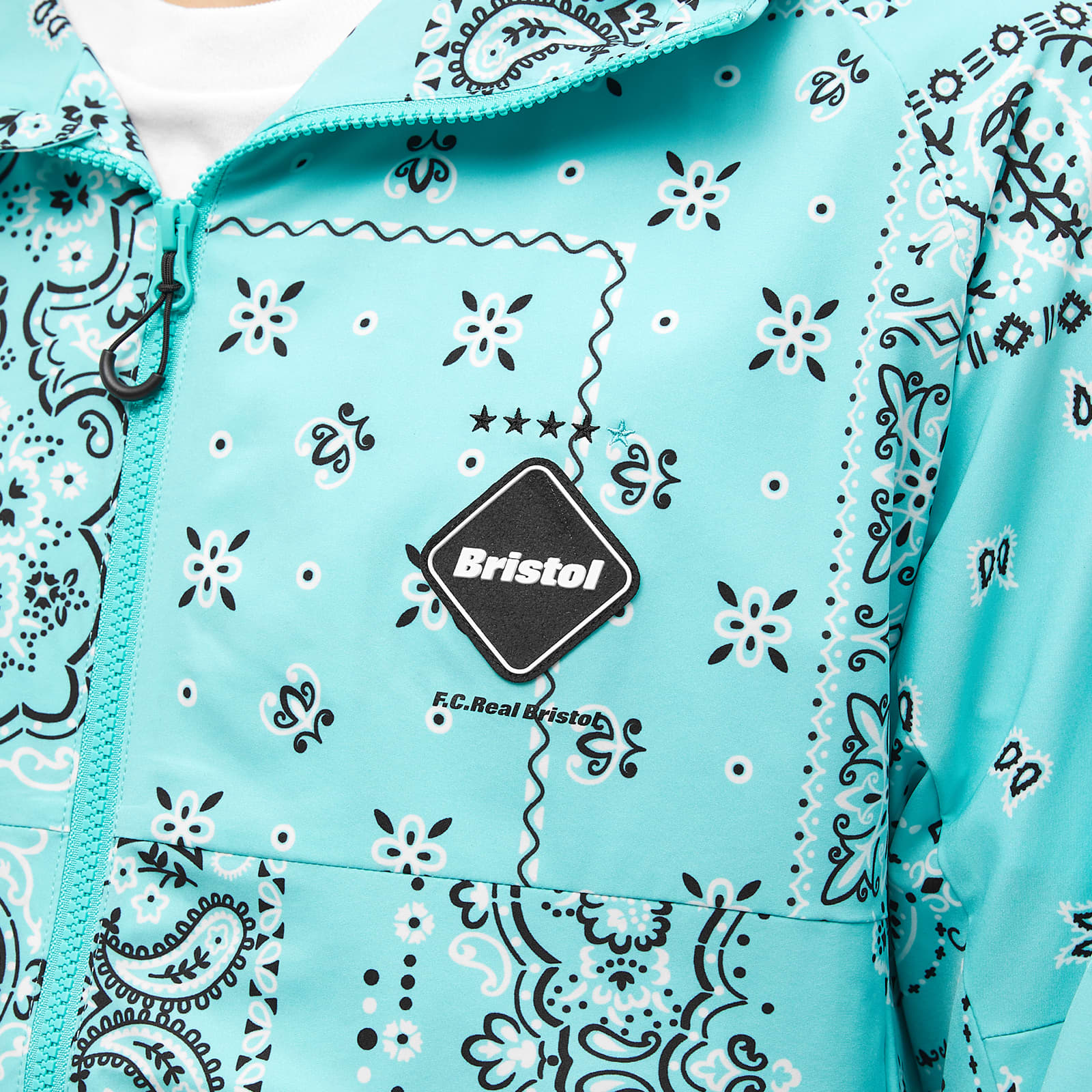 F.C. Real Bristol Patterned Practice Jacket - Light Blue