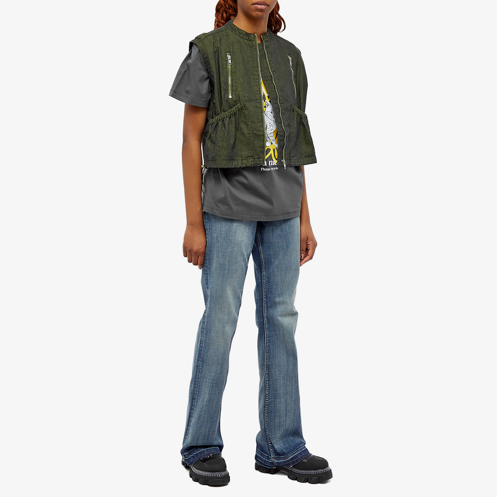 GANNI Cat Relaxed T-Shirt Volcanic Ash | END. (KR)