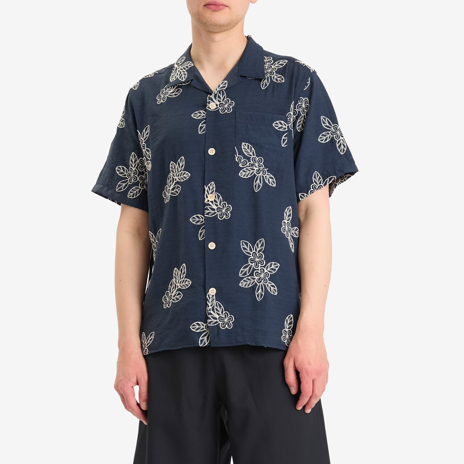 Foret Leo Embroidery Vacation Shirt