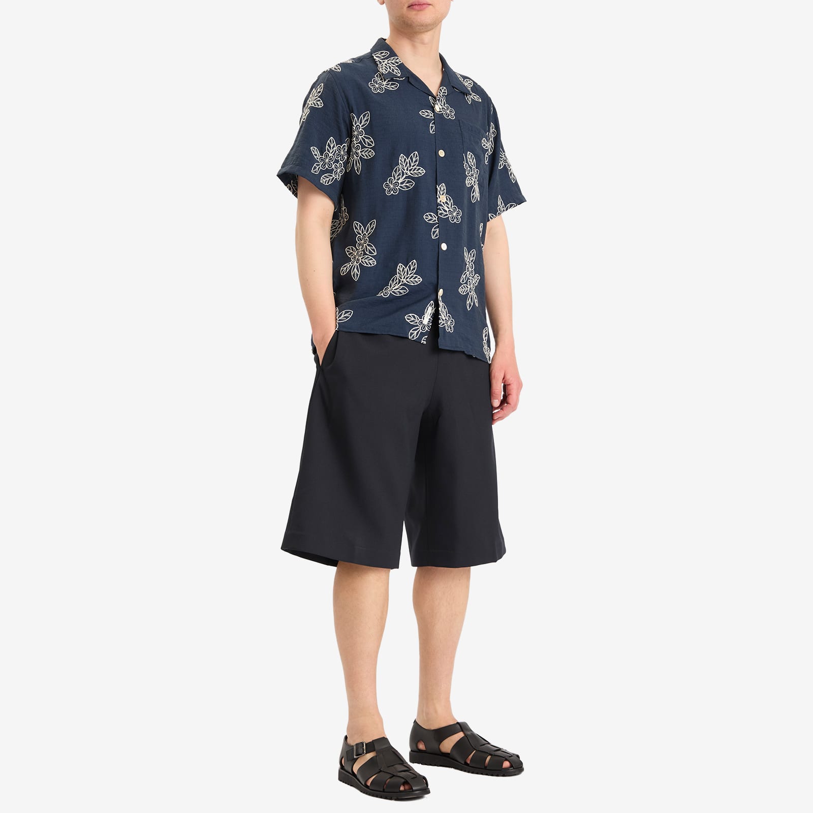Foret Leo Embroidery Vacation Shirt