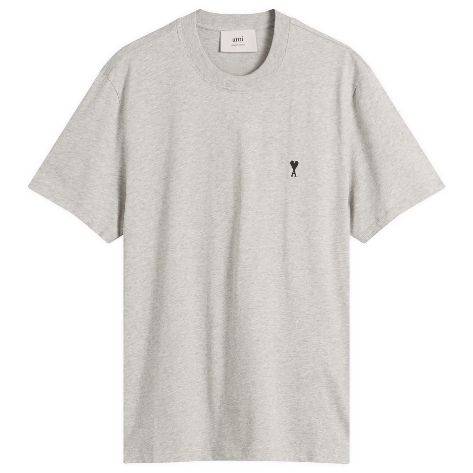 AMI Paris Light Jersey ADC T-Shirt - Gris Cendre Chine