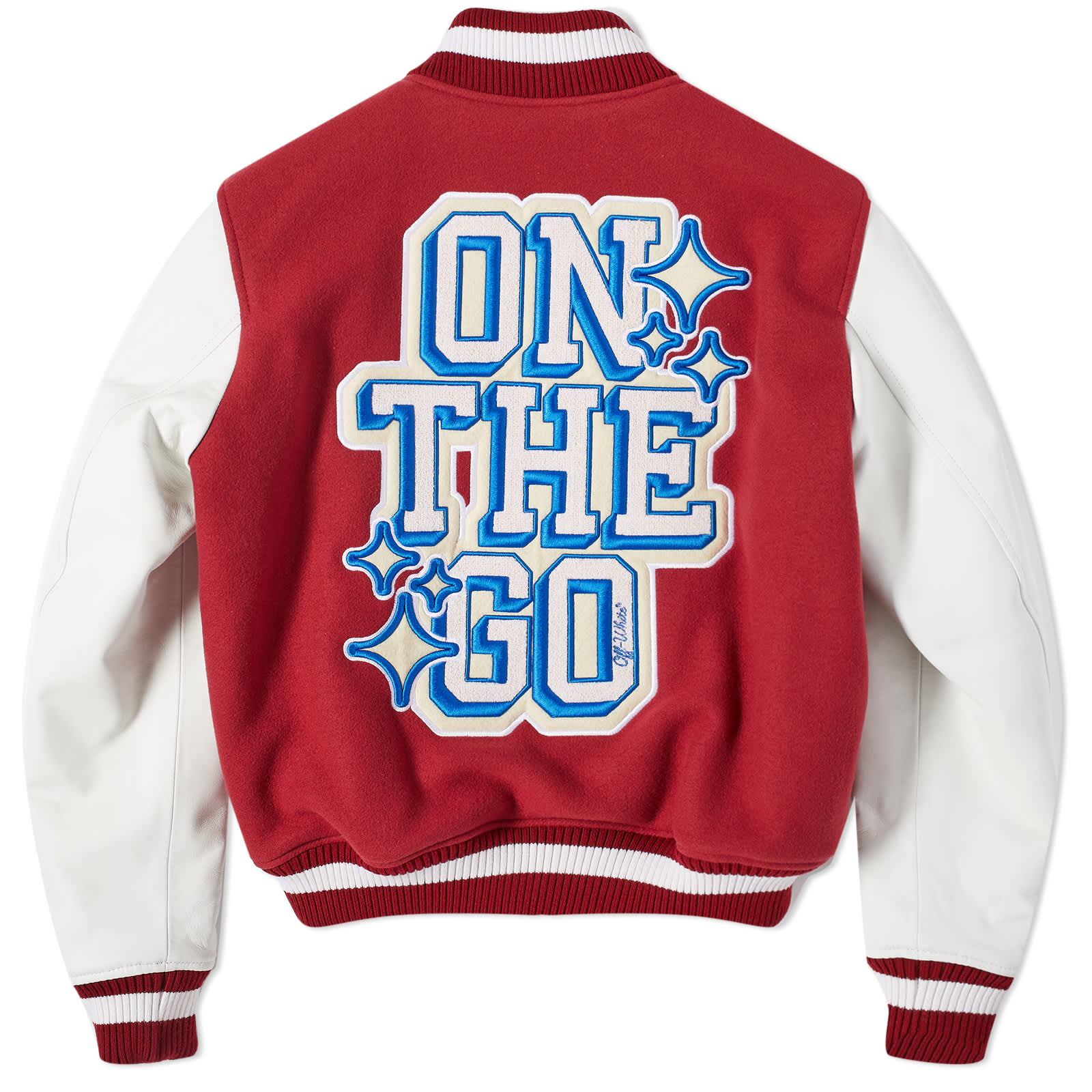OffWhite Varsity Jacket Red END.