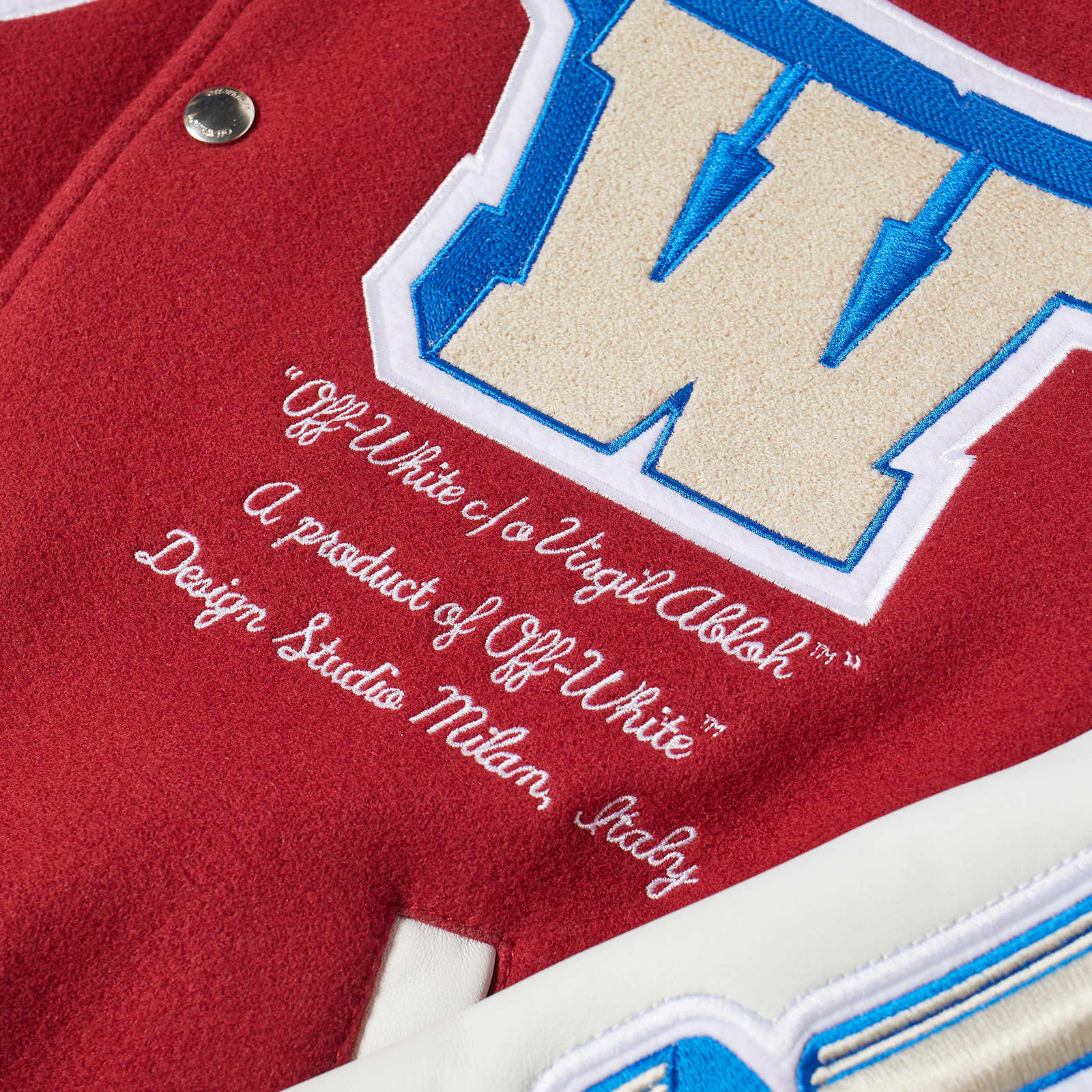 OffWhite Varsity Jacket Red END.