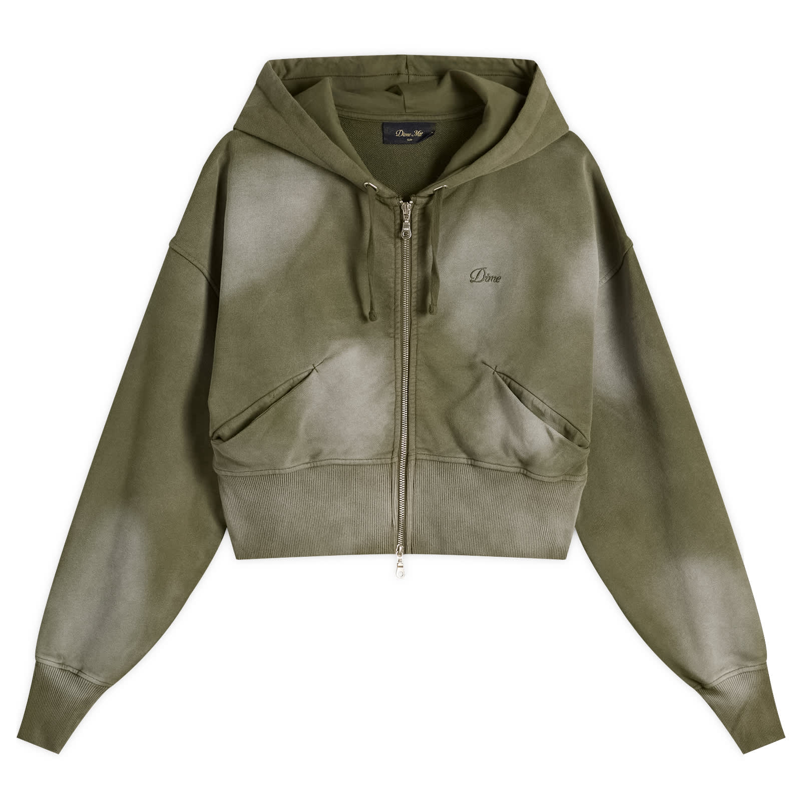 Dime Cropped Zip Hoodie
