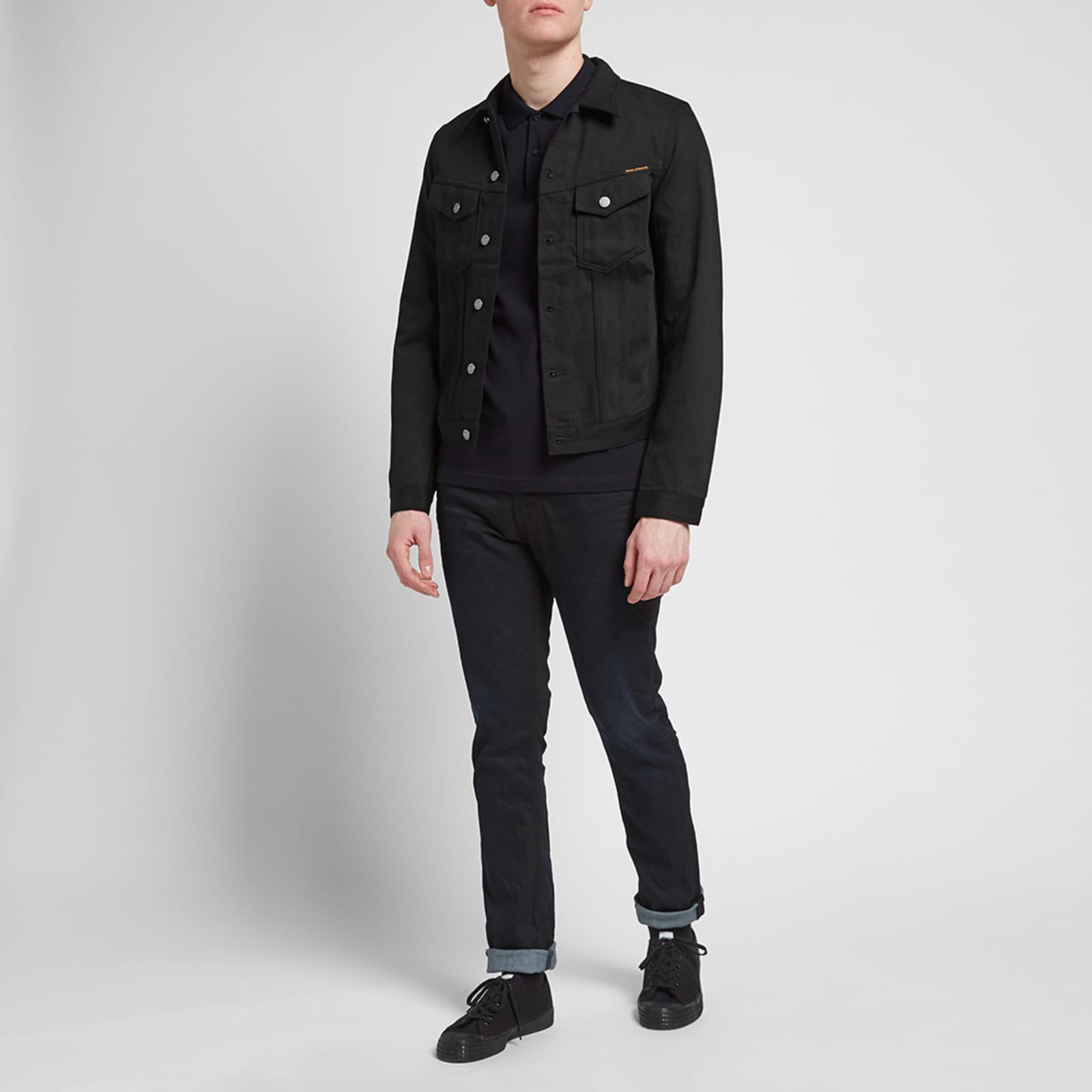Nudie Billy Dry Black Denim Jacket Black END.