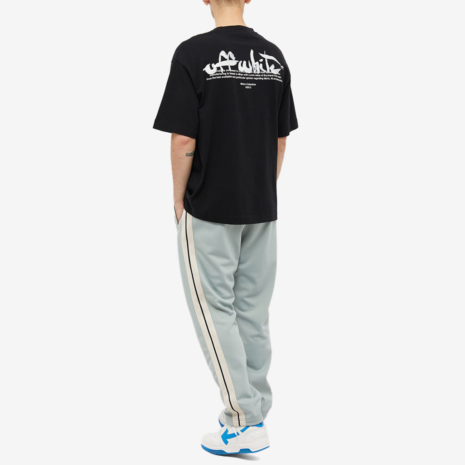 OffWhite Paint Script Oversized Skate TShirt Black END.
