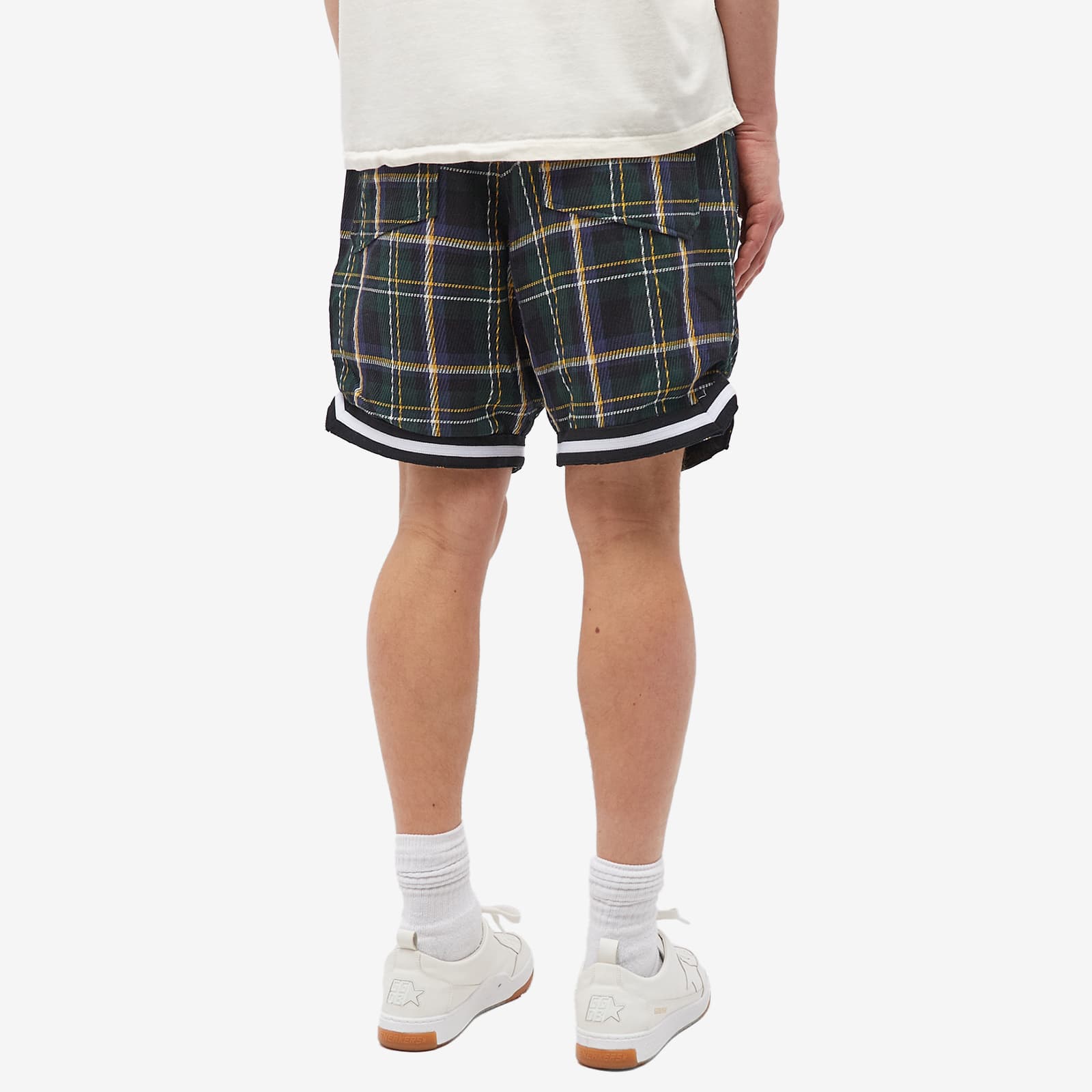 Rhude Flannel Court Logo Short Multi Green END (TW)
