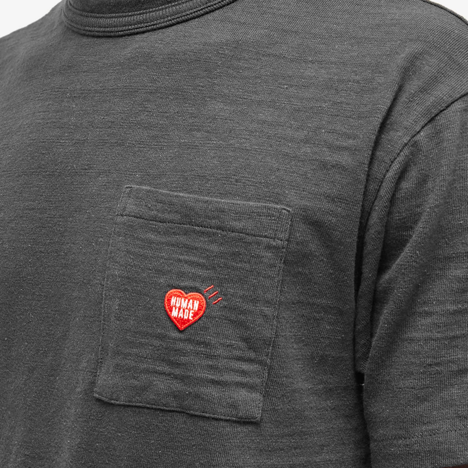 Human Made Heart One Point Pocket T-Shirt - Black