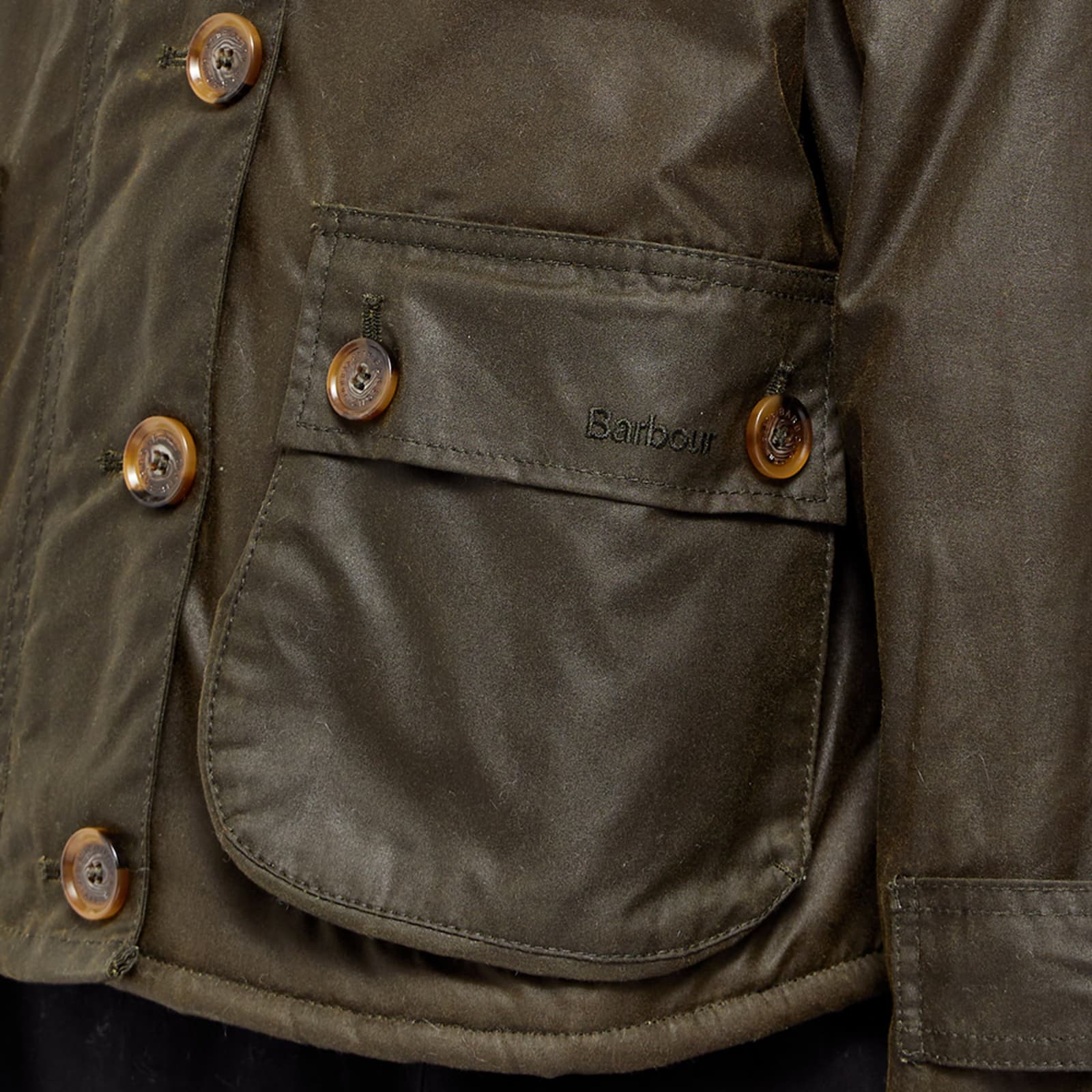 Barbour x Alexa Chung Short Blair Wax Jacket Green END.