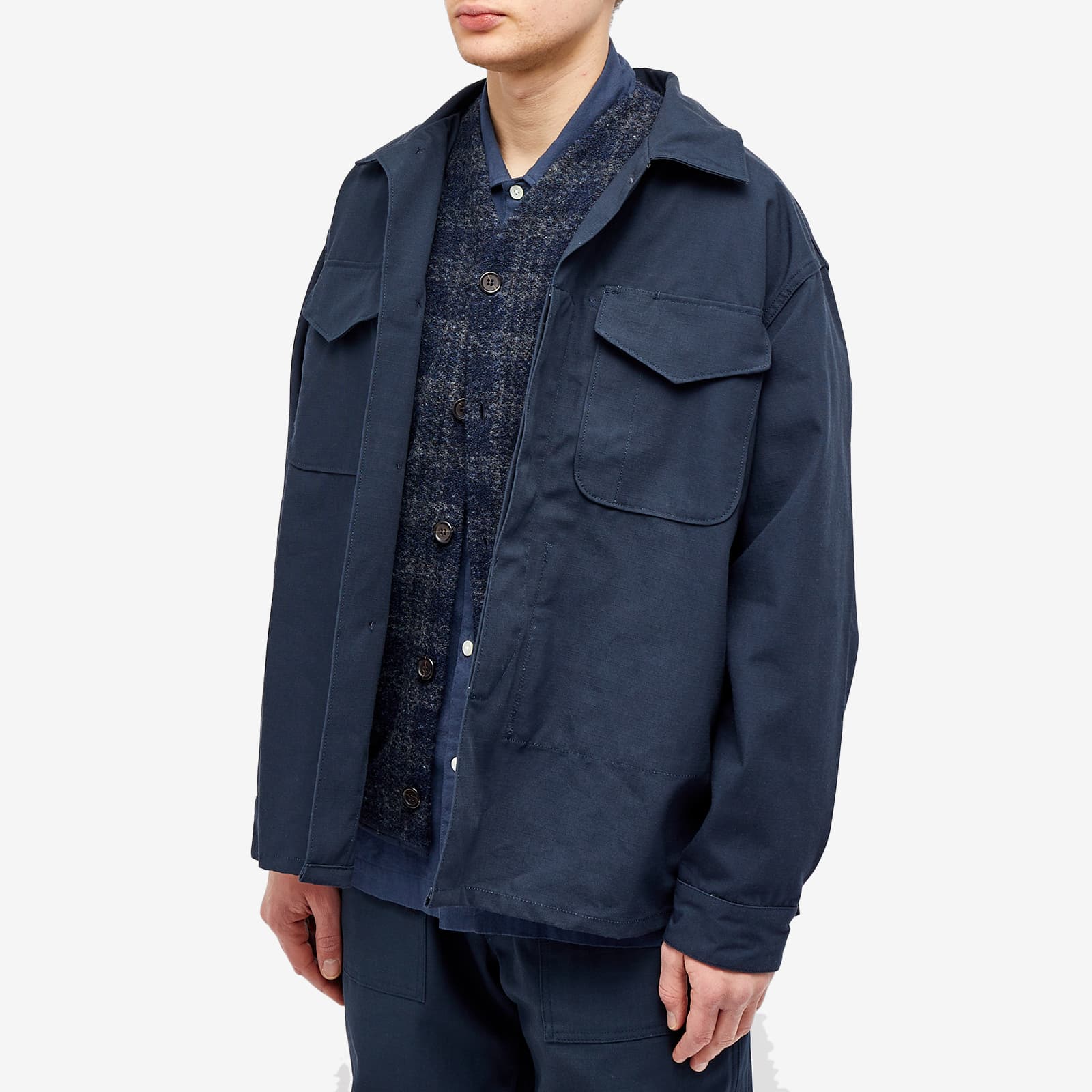 Engineered Garments Workaday Heavyweight Utility Jacket Navy Cotton
