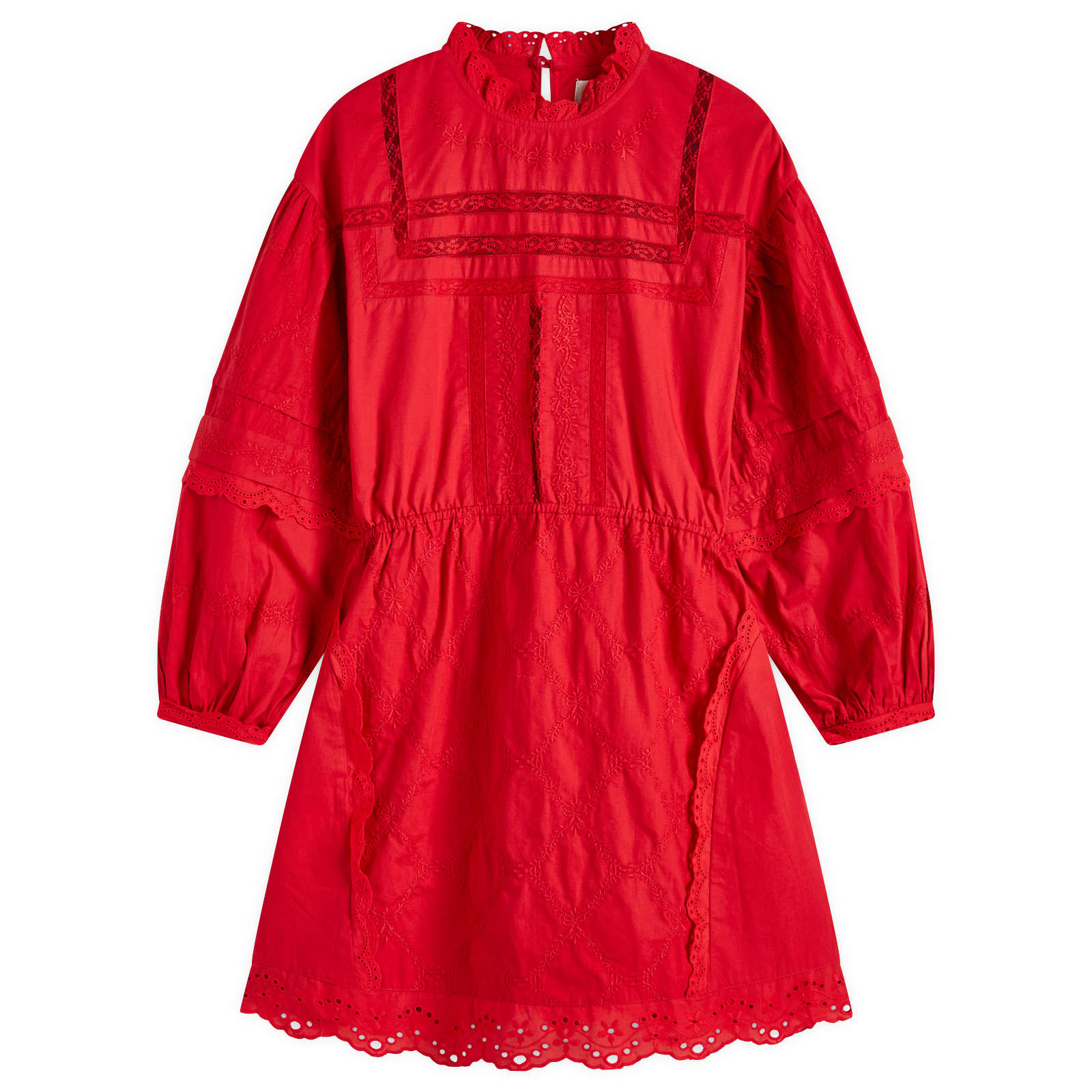 Damson Madder Clandy Midi Dress - Red