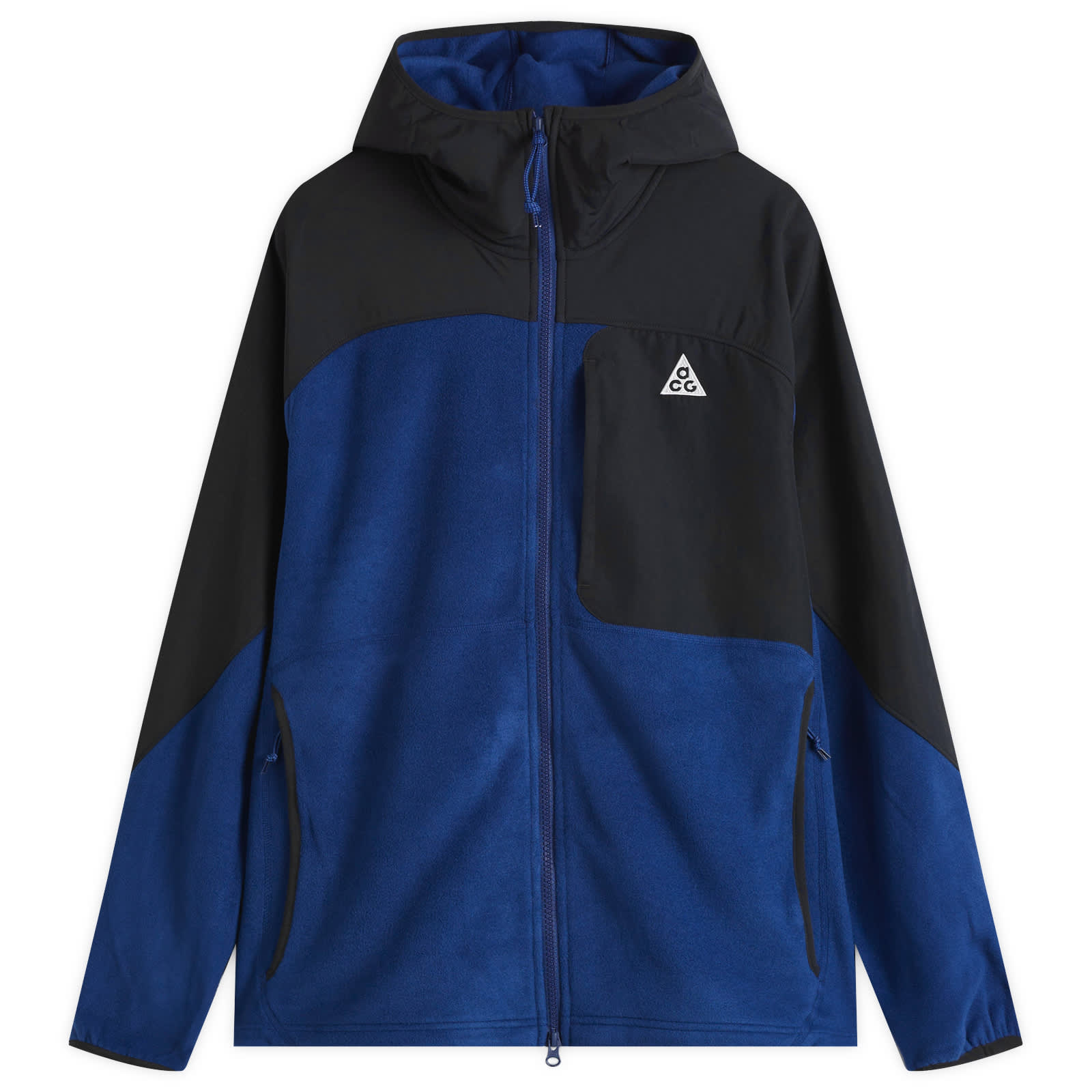 Nike ACG Wolf Tree Hooded Fleece Jacket - Black, Blue & White