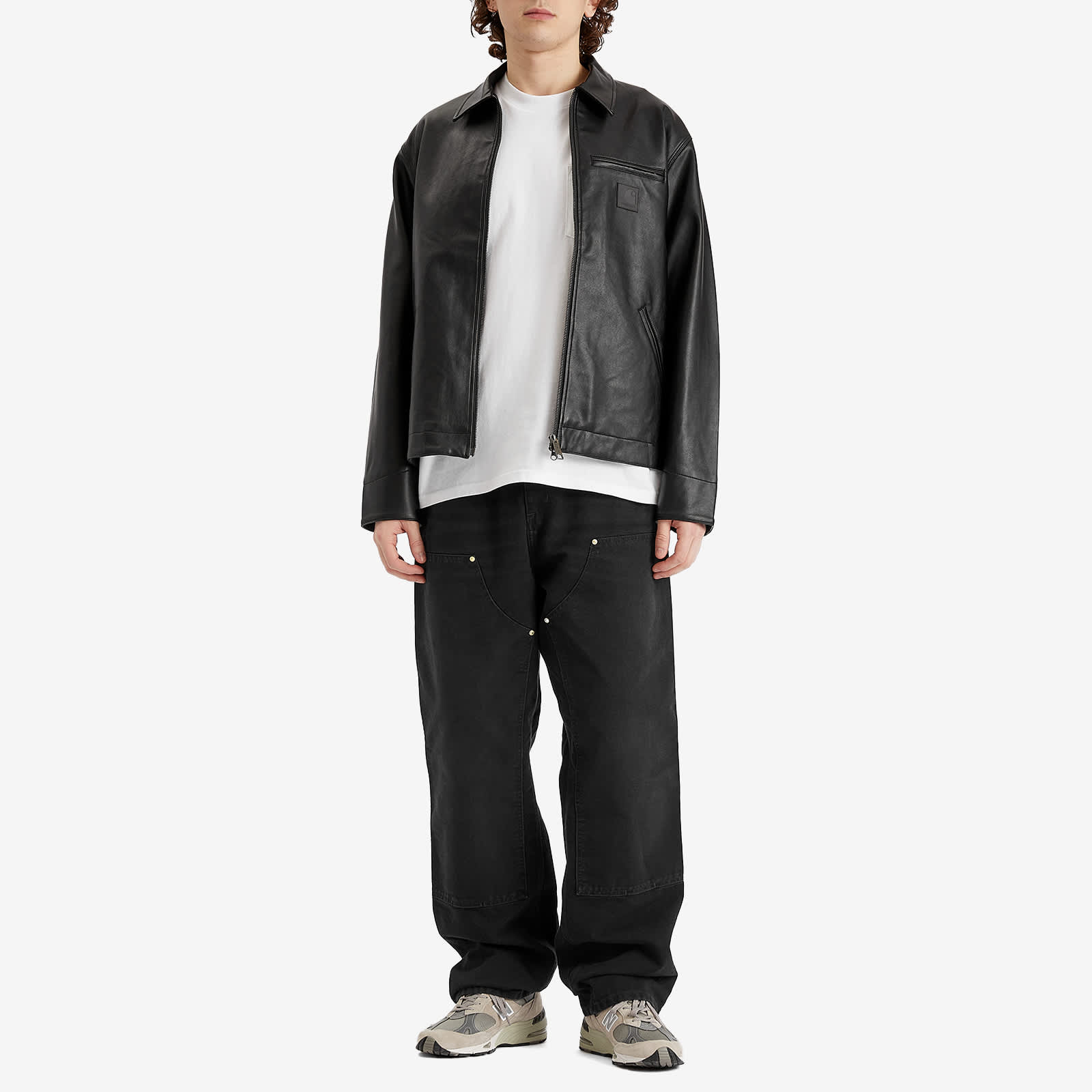 Carhartt WIP Double Knee Pants - Black Stone Canvas