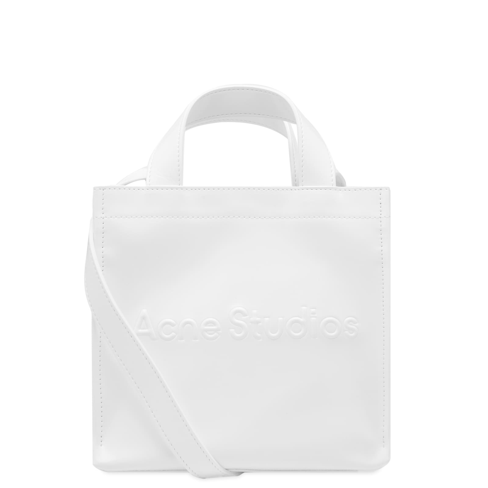 Acne Studios Logo Shopper Mini Bag White END. (US)