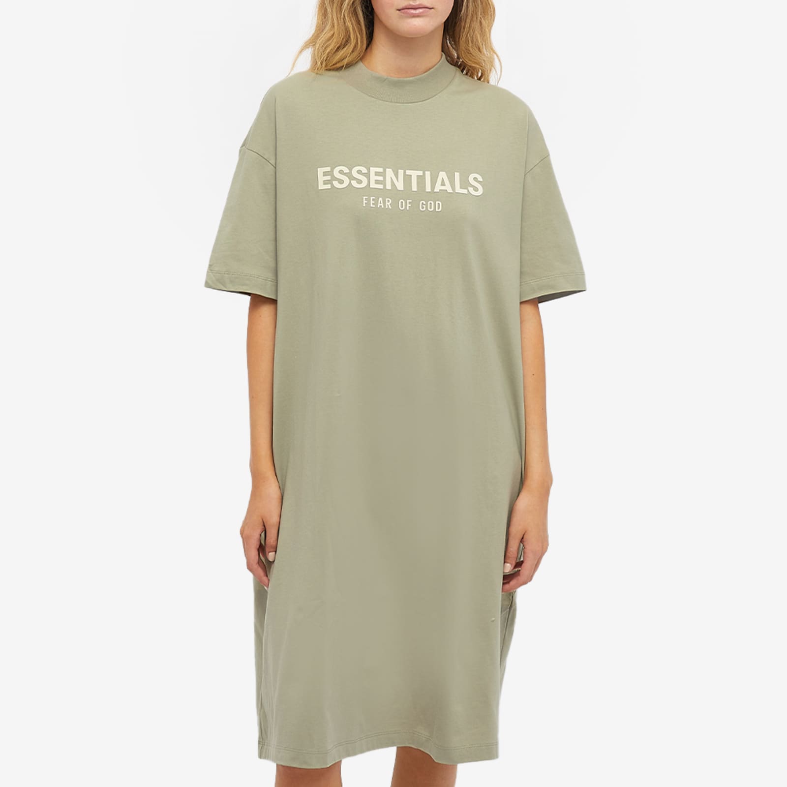 Fear of God ESSENTIALS Women's Logo TShirt Dress Sea Foam END. (KR)