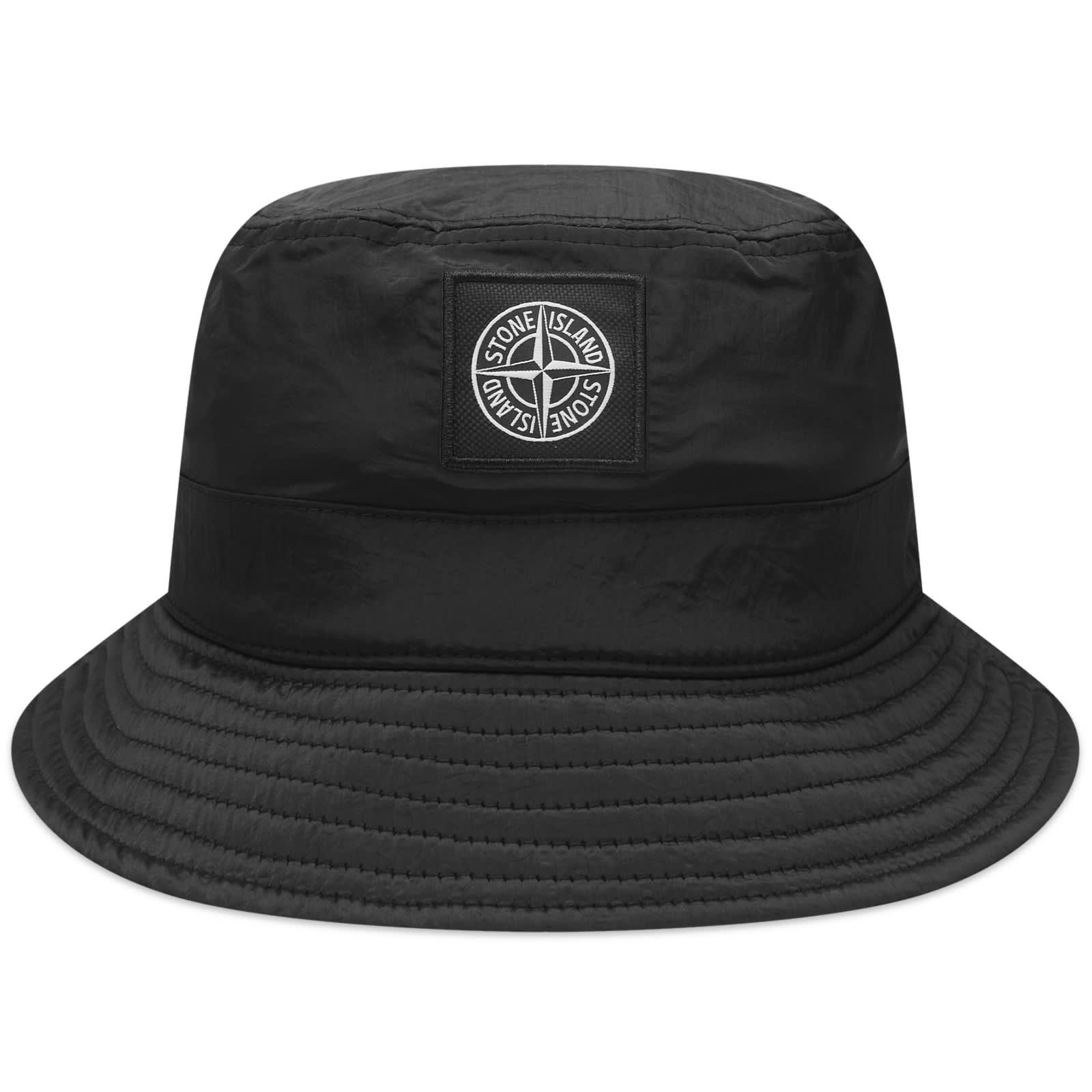 Stone Island Nylon Metal Bucket Hat Black END. (US)
