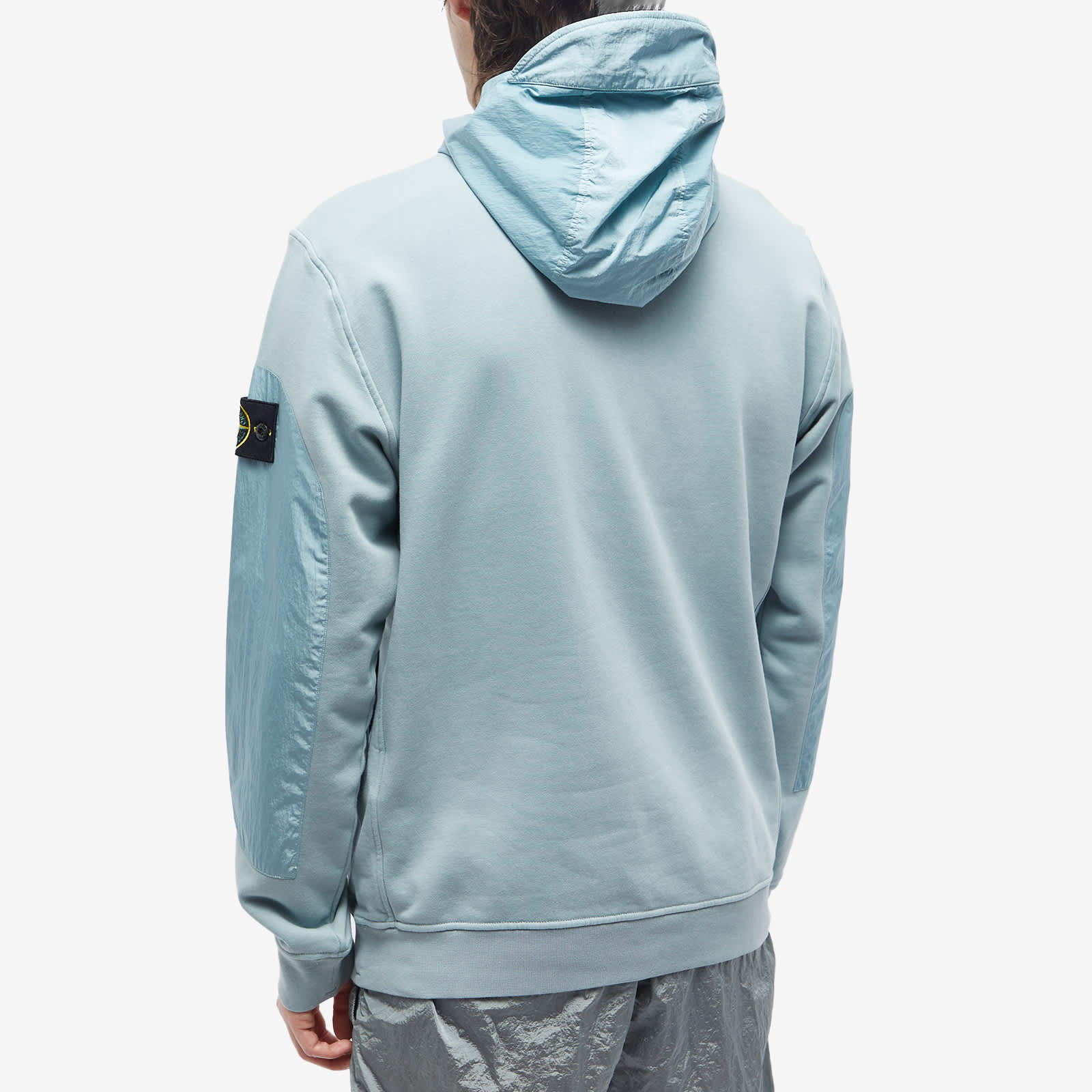 Stone Island Nylon Hooded Sweat Sky END.