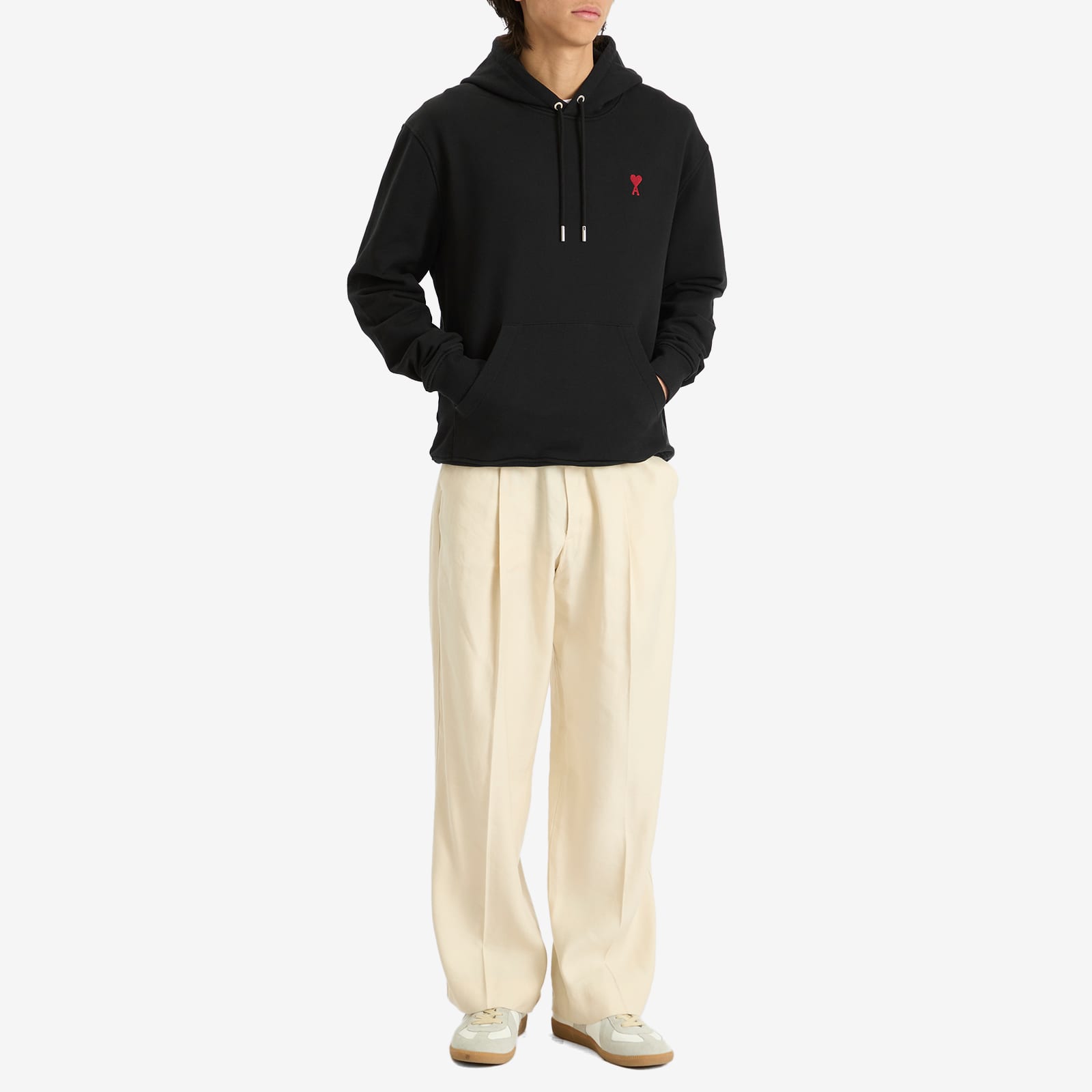 AMI Paris Ami De Coeur Hoodie - Black