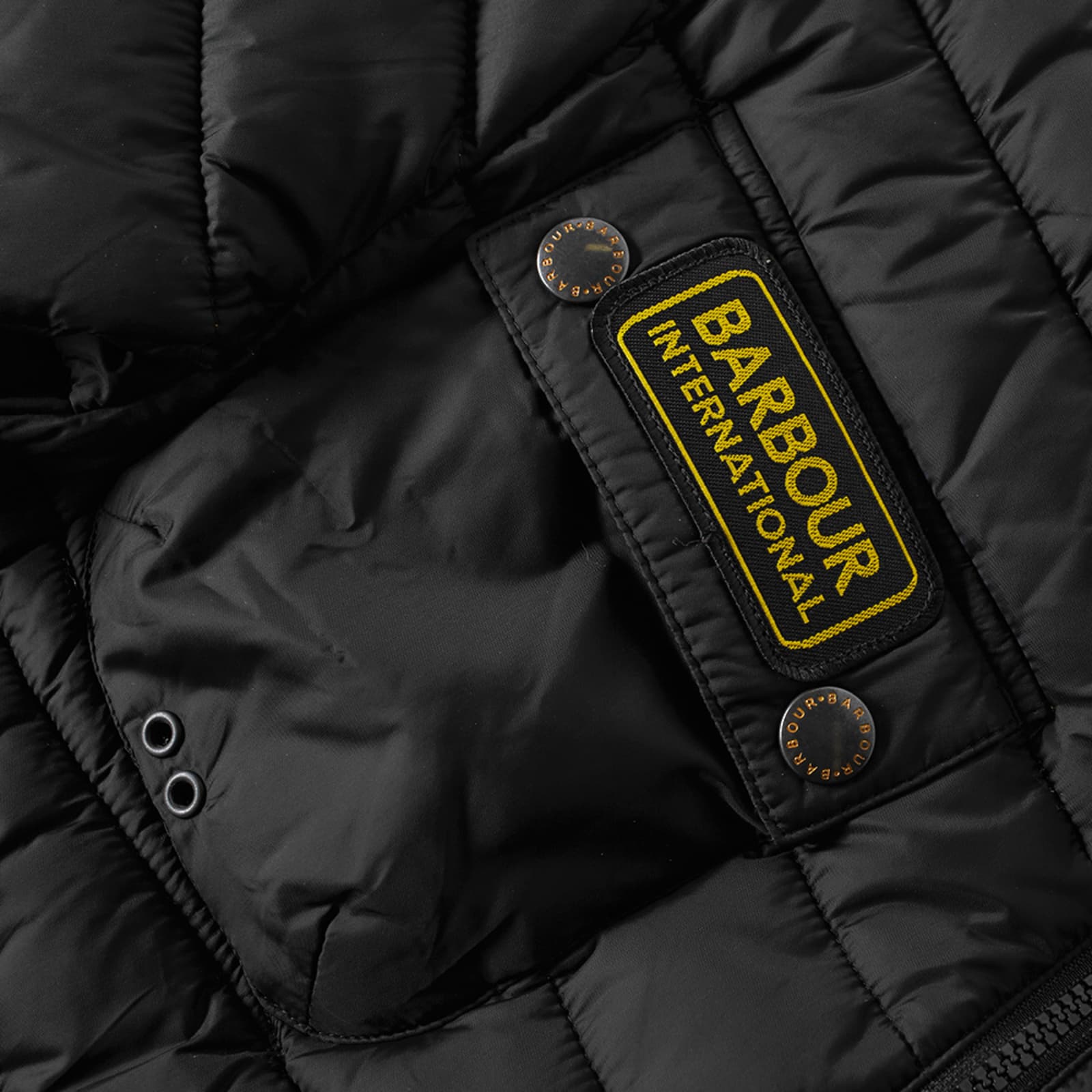 Barbour International Chain Baffle Quilt Jacket Black END.