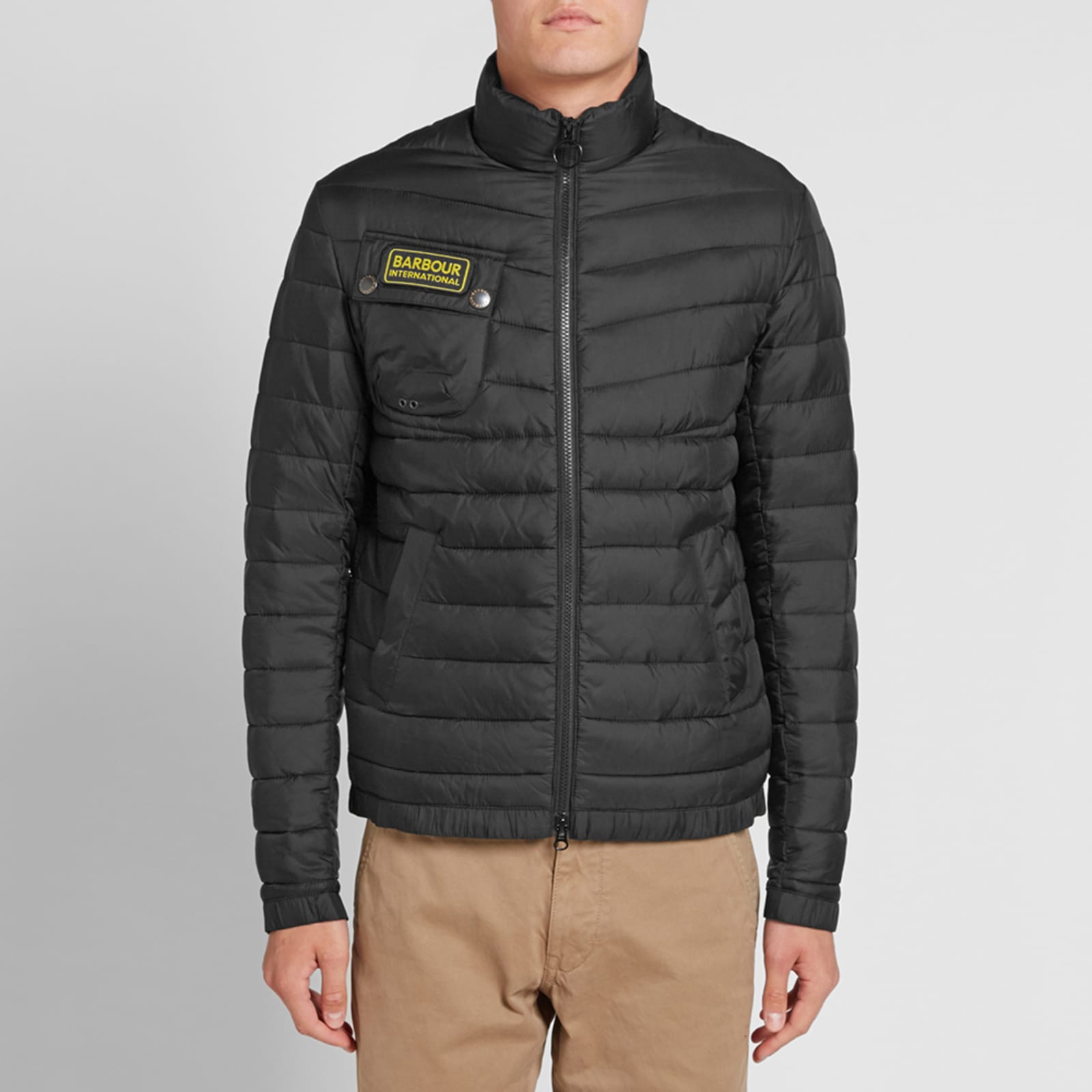 Barbour International Chain Baffle Quilt Jacket Black END.
