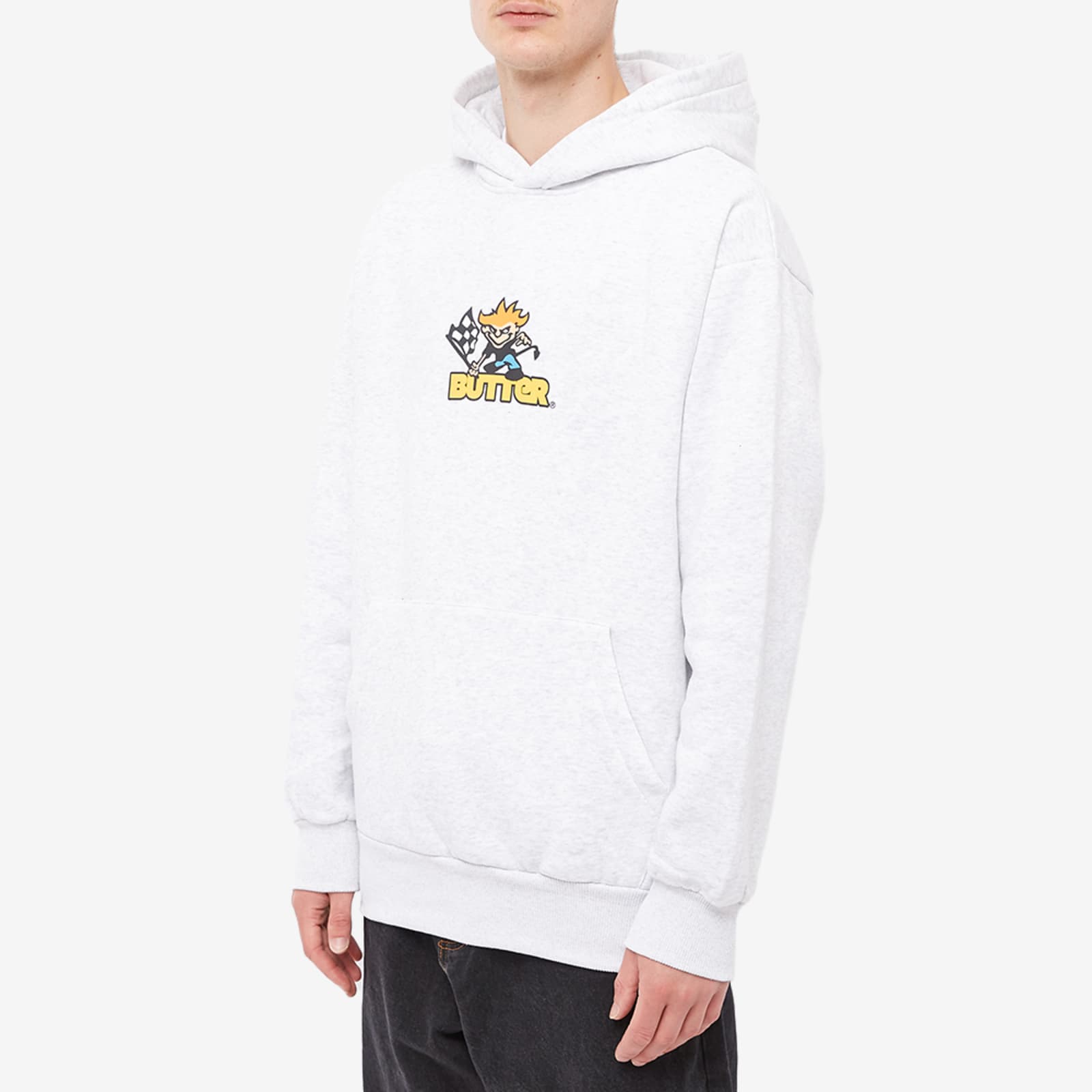 Butter Goods Racing Logo Hoodie Heather Grey END. (DK)