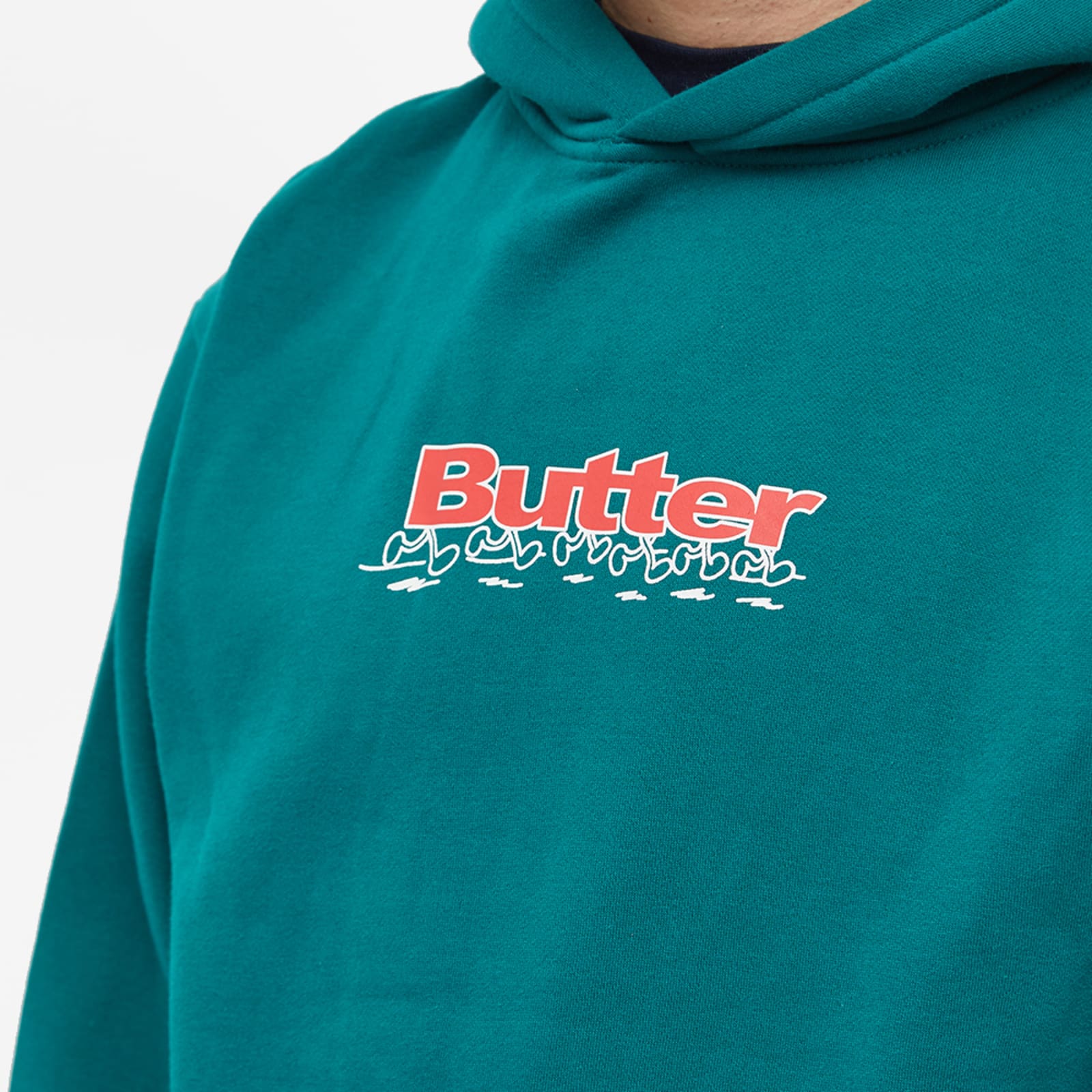Butter Goods Running Logo Hoodie Pine Green END. (UK)