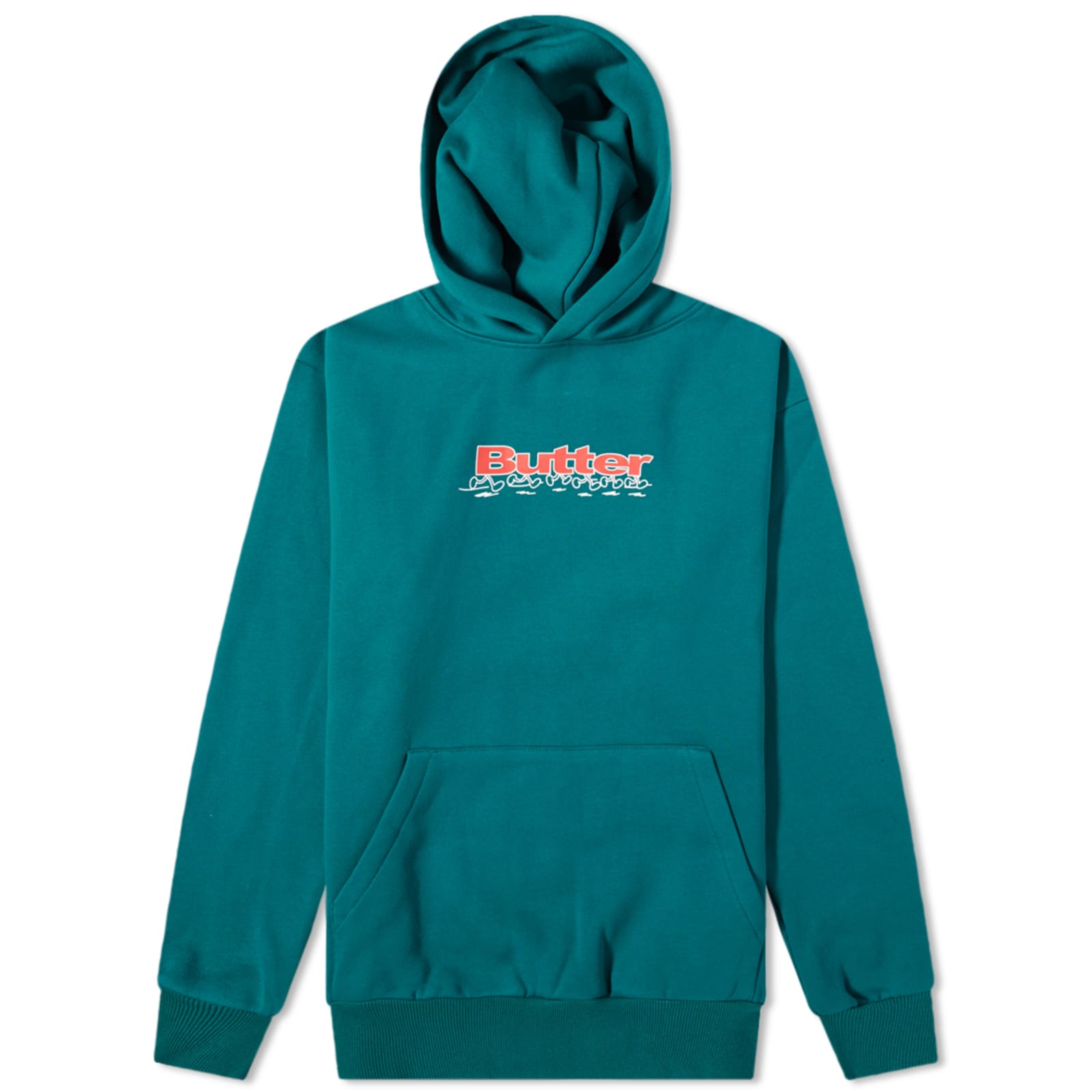 Butter Goods Running Logo Hoodie Pine Green END. (UK)