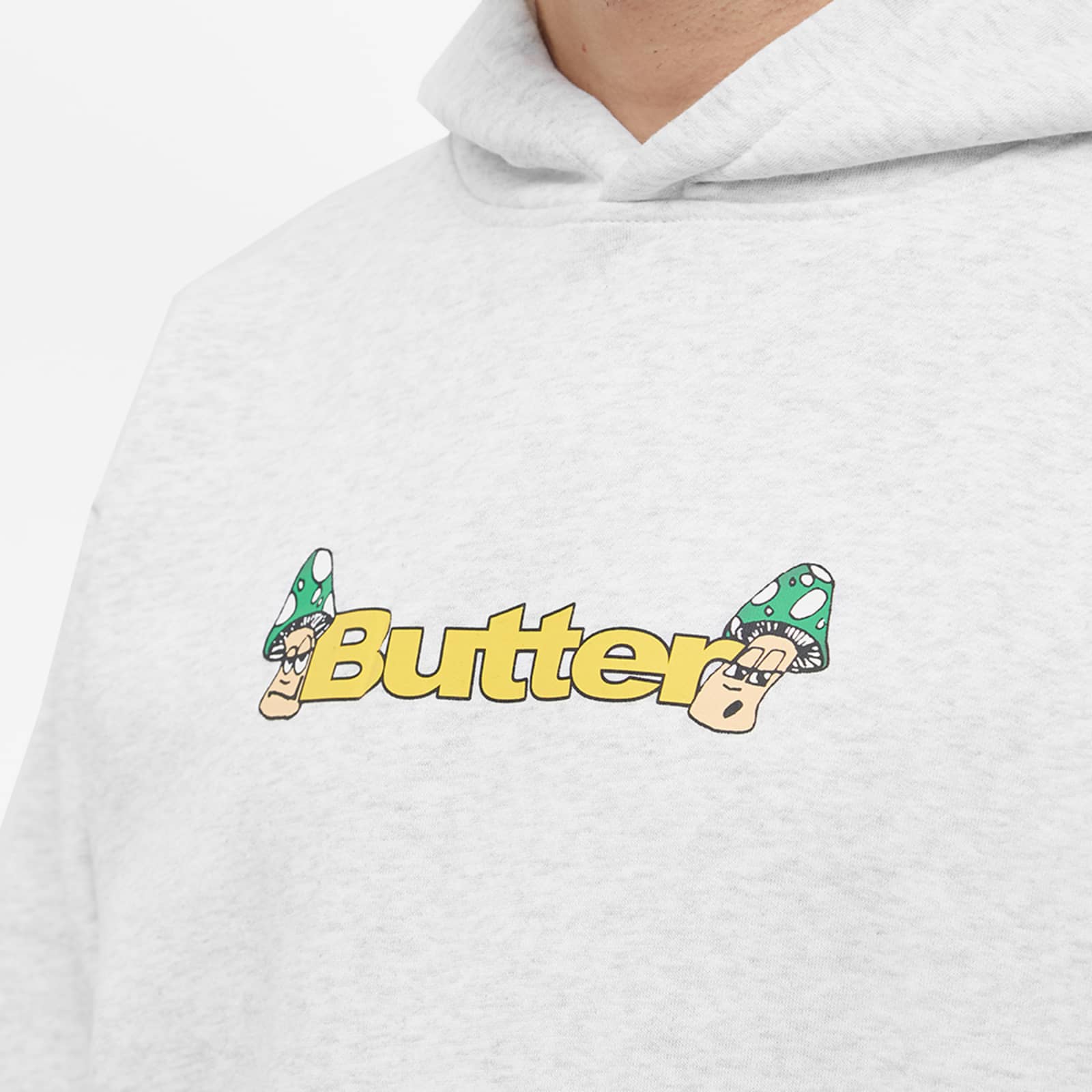 Butter Goods Shrooms Logo Hoodie Heather Grey END. (CA)