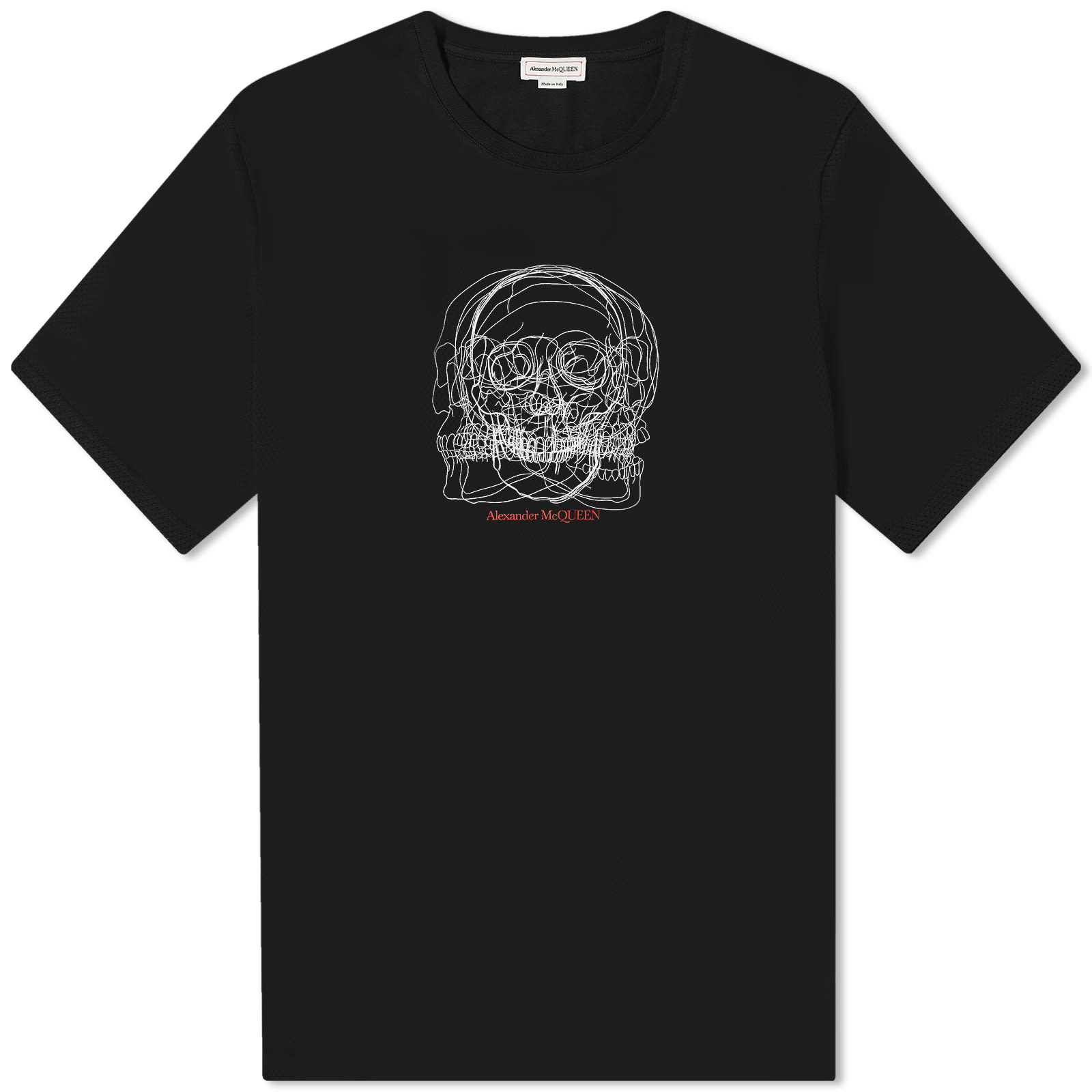 Alexander McQueen Sketch Skull Print T-Shirt - Black