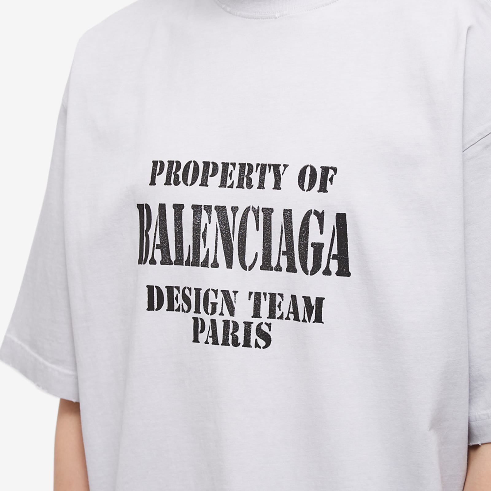 Balenciaga Property Of Oversized T-Shirt - Dirty White