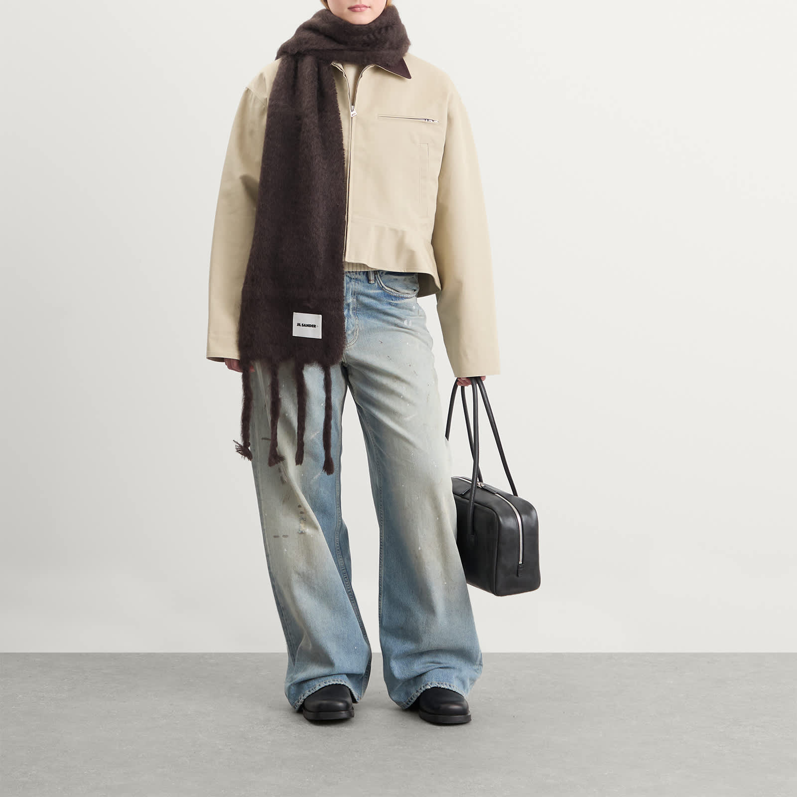 Jil Sander+ Plain Scarf - Burgundy