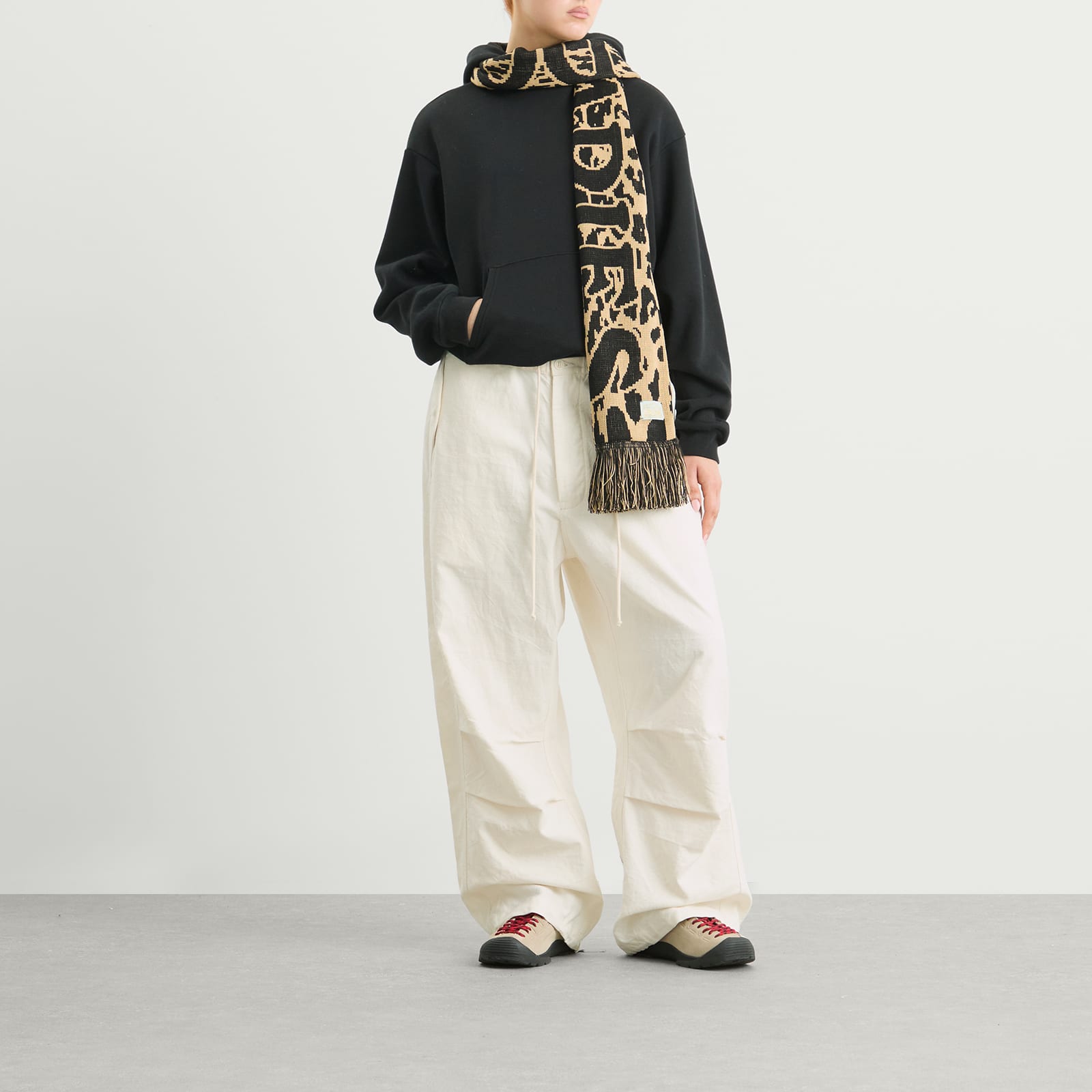 Aries J'Adoro Aries Leopard Scarf - Beige