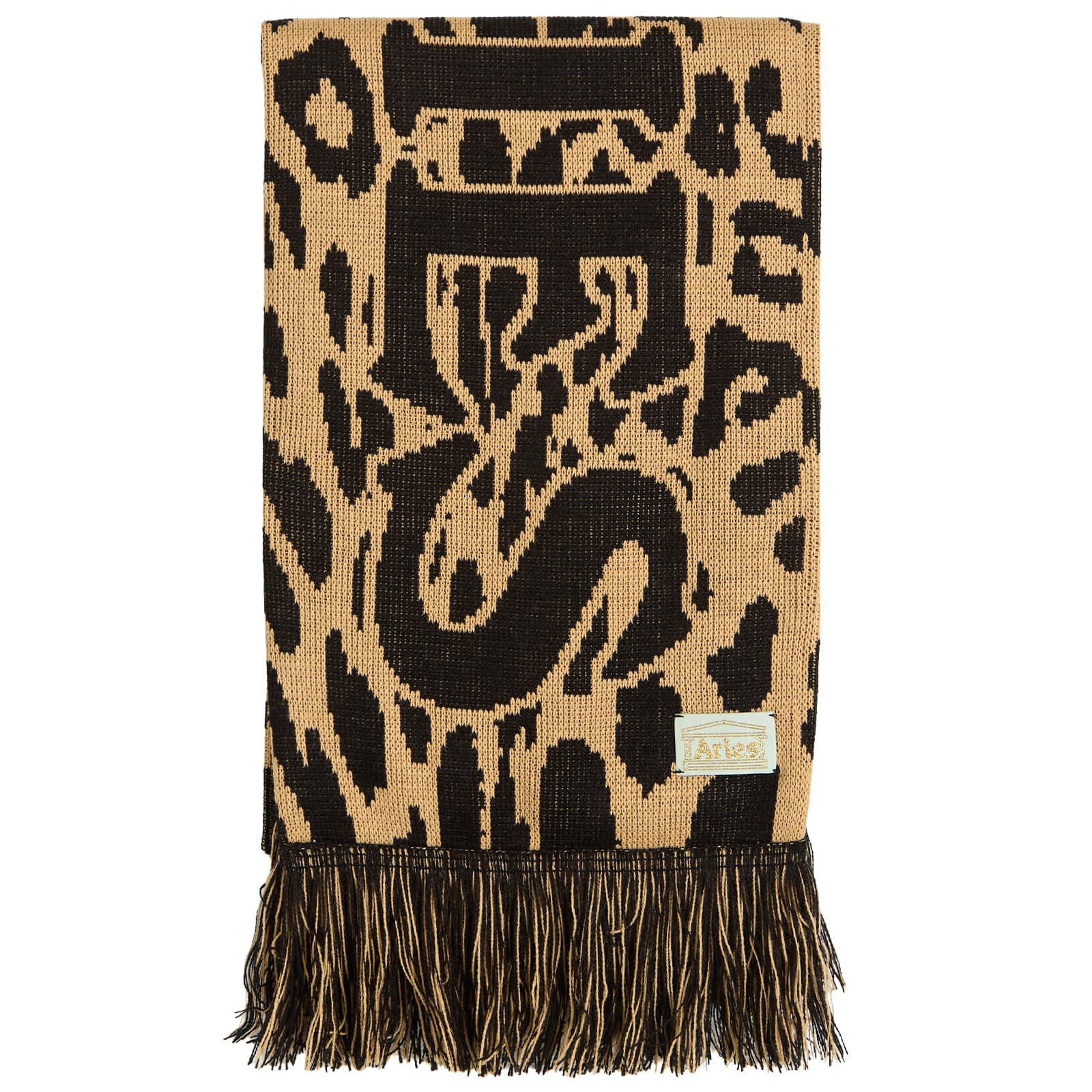 Aries J'Adoro Aries Leopard Scarf - Beige