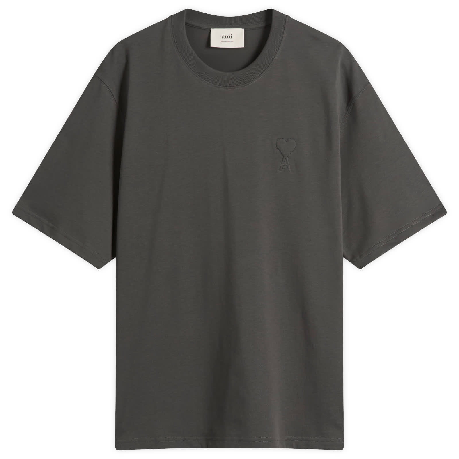 AMI Paris Thick Jersey Big ADC Tshirt - Anthracite